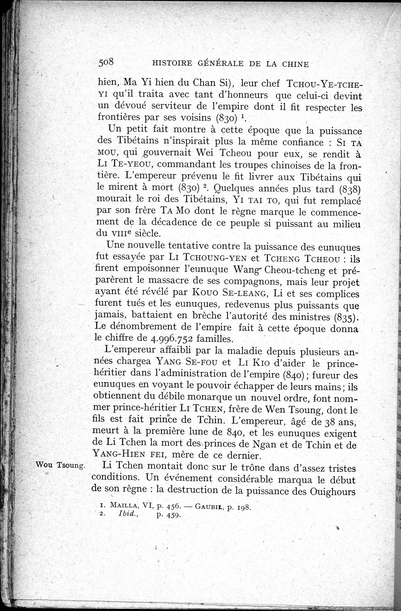 Histoire Générale de la Chine : vol.1 / 510 ページ（白黒高解像度画像）