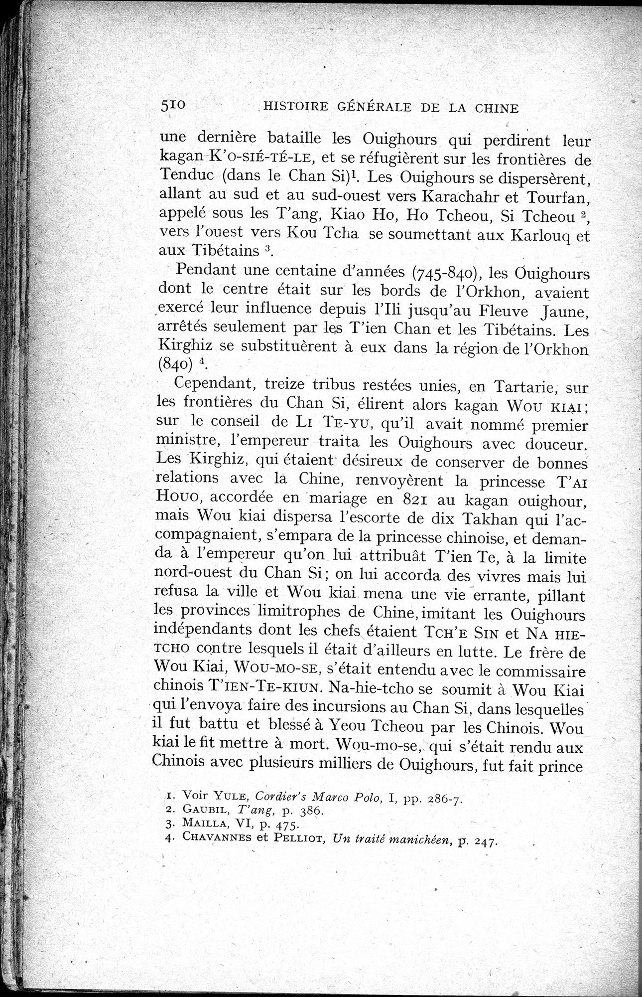 Histoire Générale de la Chine : vol.1 / 512 ページ（白黒高解像度画像）