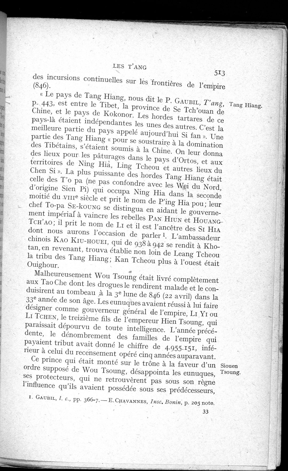 Histoire Générale de la Chine : vol.1 / 515 ページ（白黒高解像度画像）