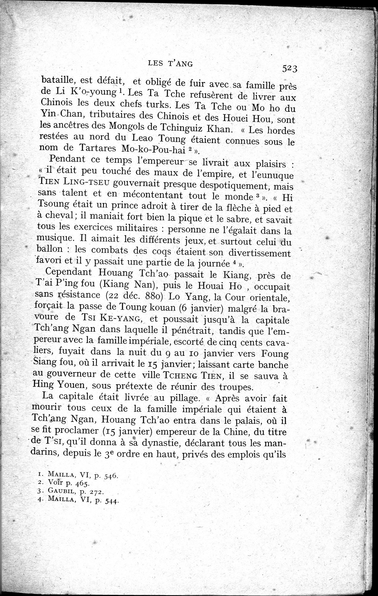 Histoire Générale de la Chine : vol.1 / 525 ページ（白黒高解像度画像）