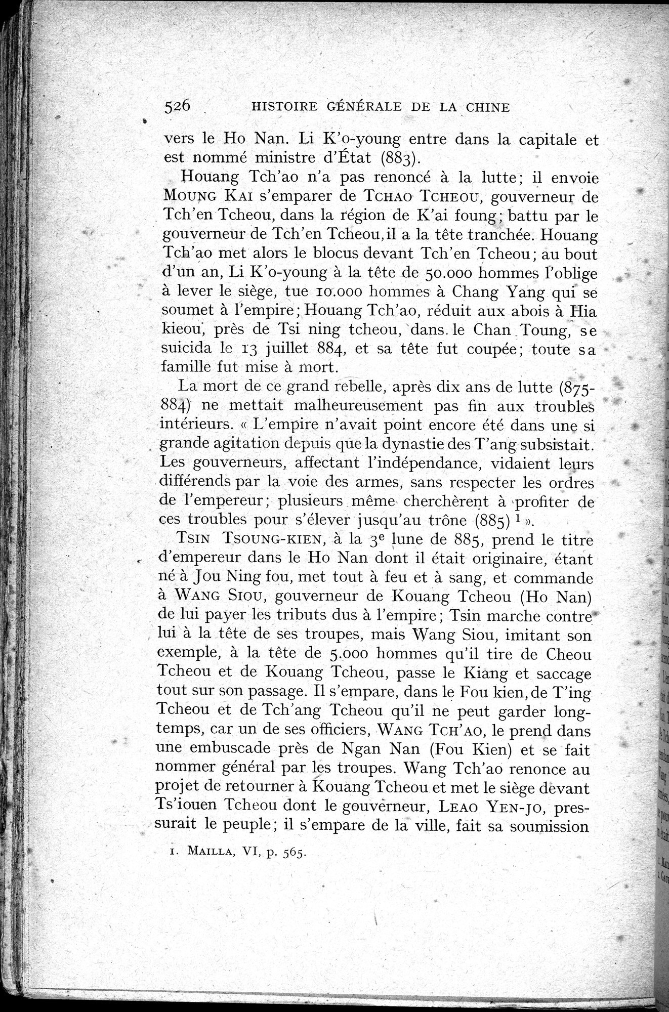 Histoire Générale de la Chine : vol.1 / 528 ページ（白黒高解像度画像）