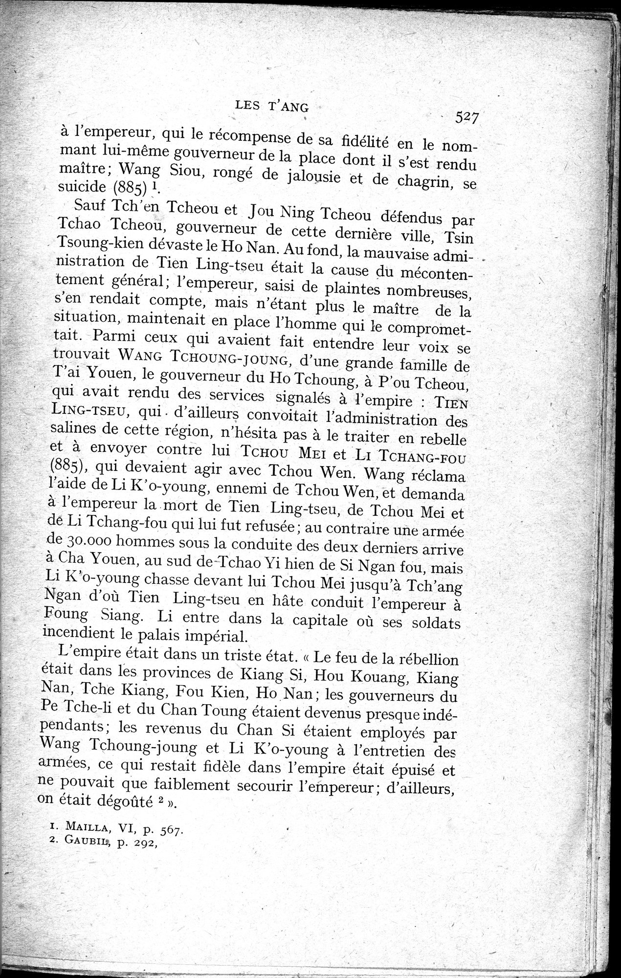 Histoire Générale de la Chine : vol.1 / 529 ページ（白黒高解像度画像）