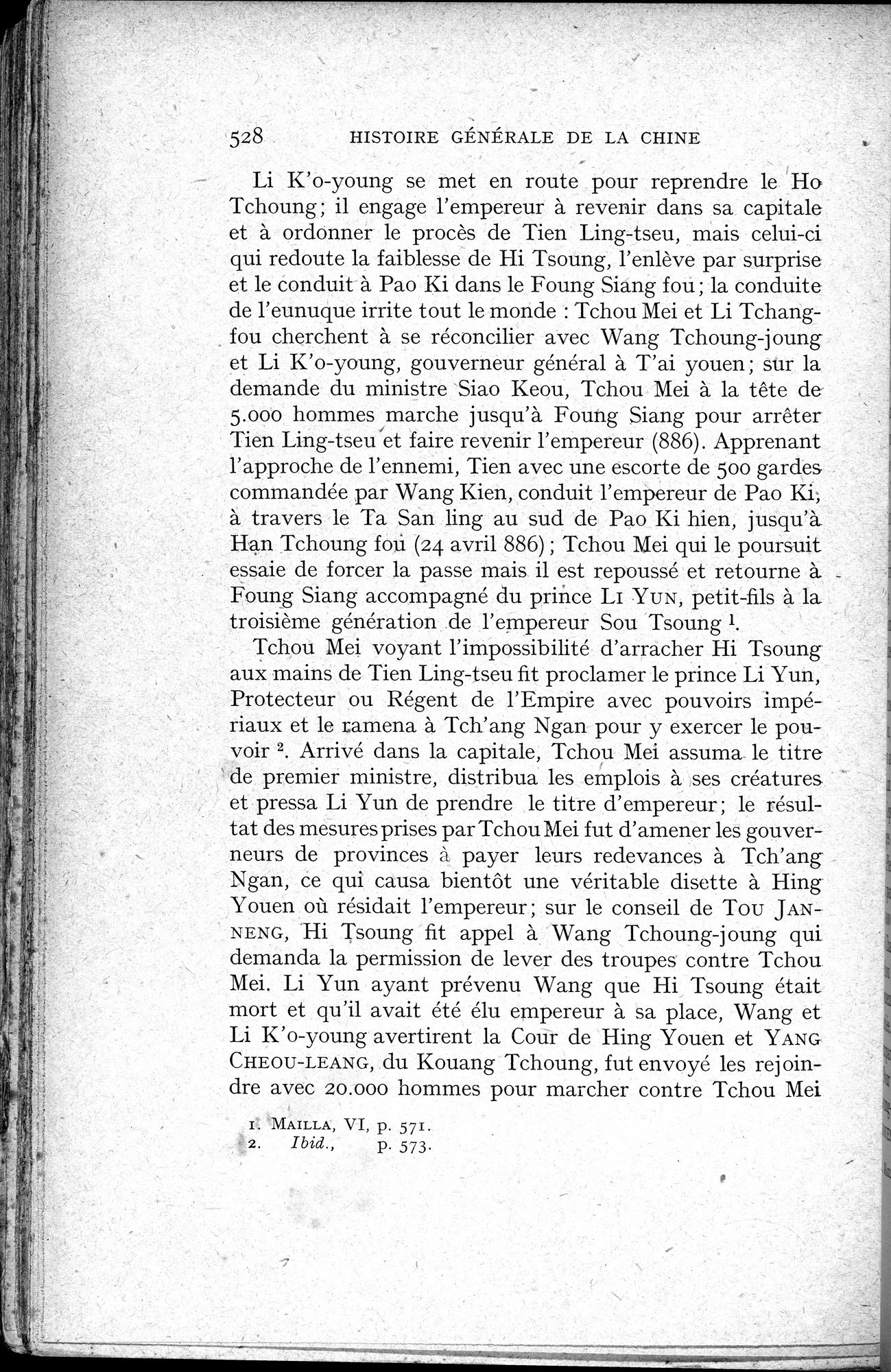Histoire Générale de la Chine : vol.1 / 530 ページ（白黒高解像度画像）