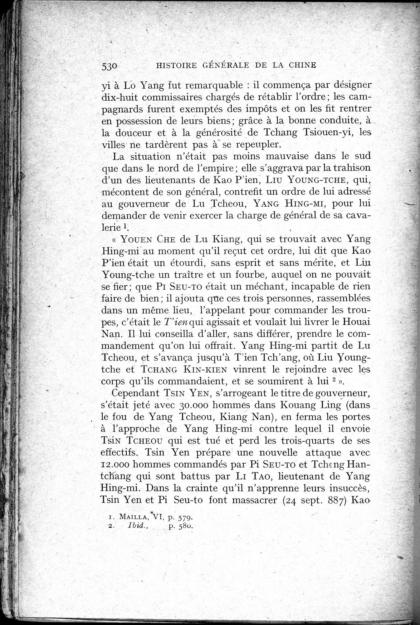 Histoire Générale de la Chine : vol.1 / 532 ページ（白黒高解像度画像）