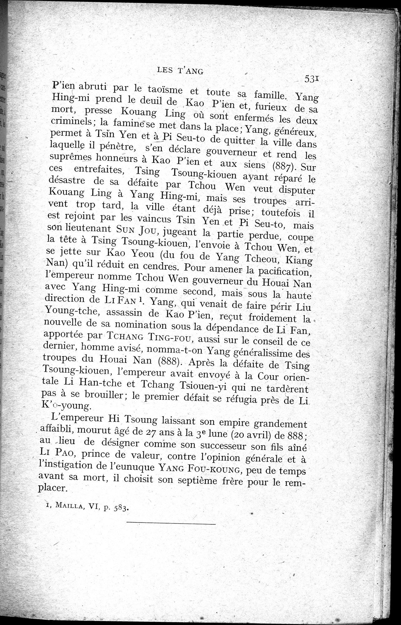 Histoire Générale de la Chine : vol.1 / 533 ページ（白黒高解像度画像）