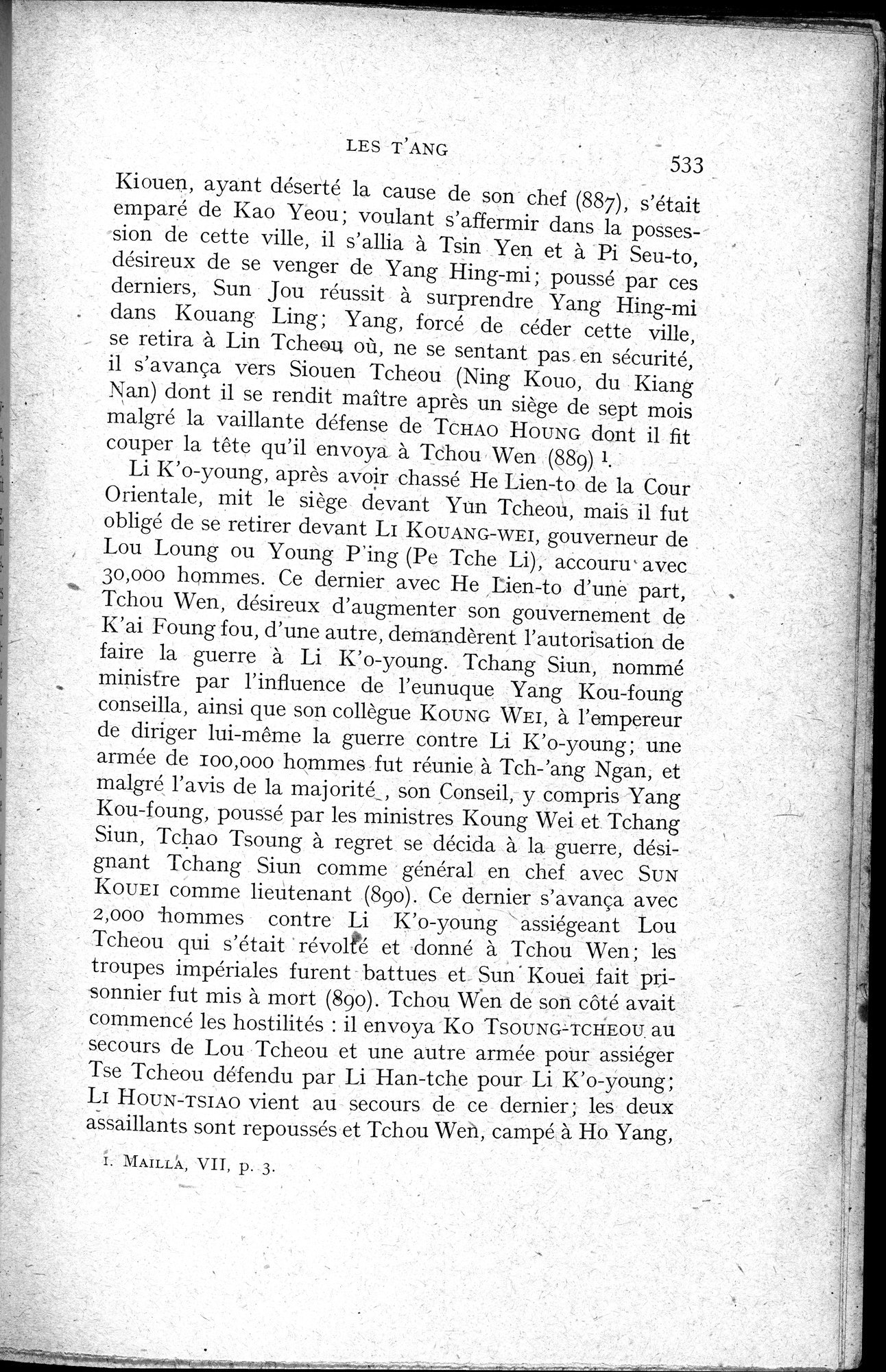 Histoire Générale de la Chine : vol.1 / 535 ページ（白黒高解像度画像）