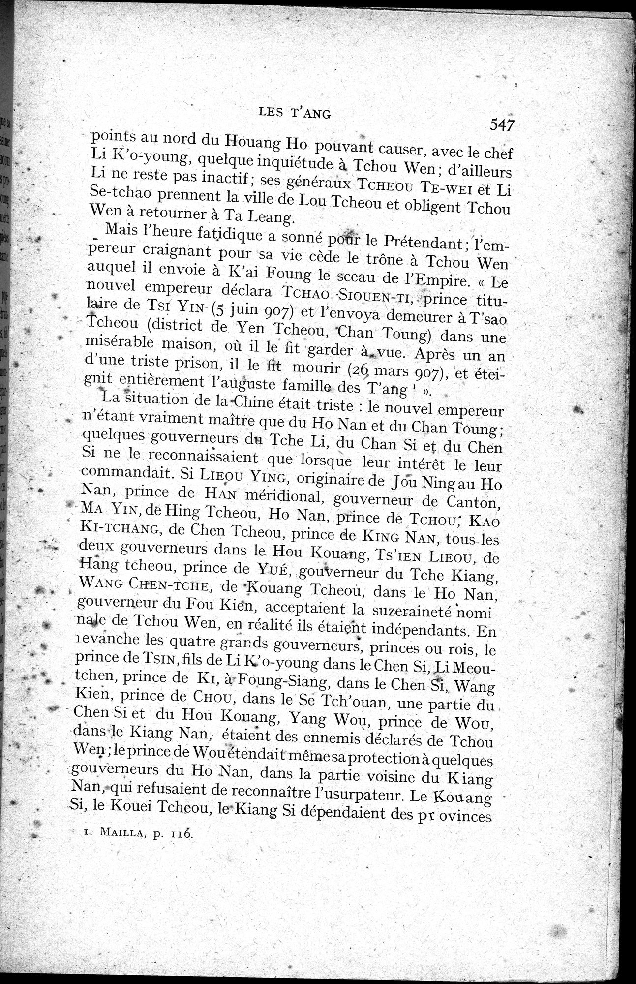 Histoire Générale de la Chine : vol.1 / 549 ページ（白黒高解像度画像）