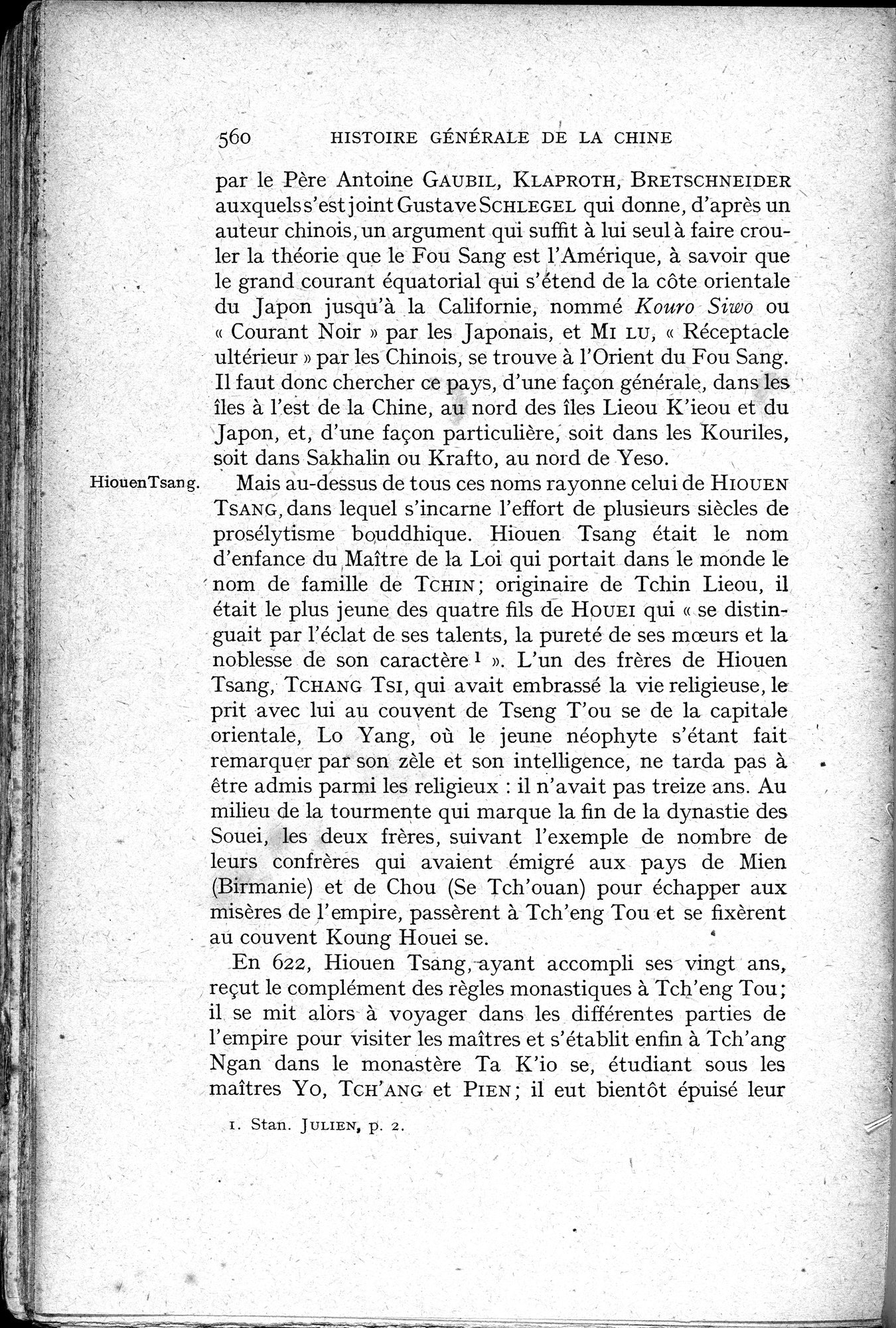 Histoire Générale de la Chine : vol.1 / 562 ページ（白黒高解像度画像）