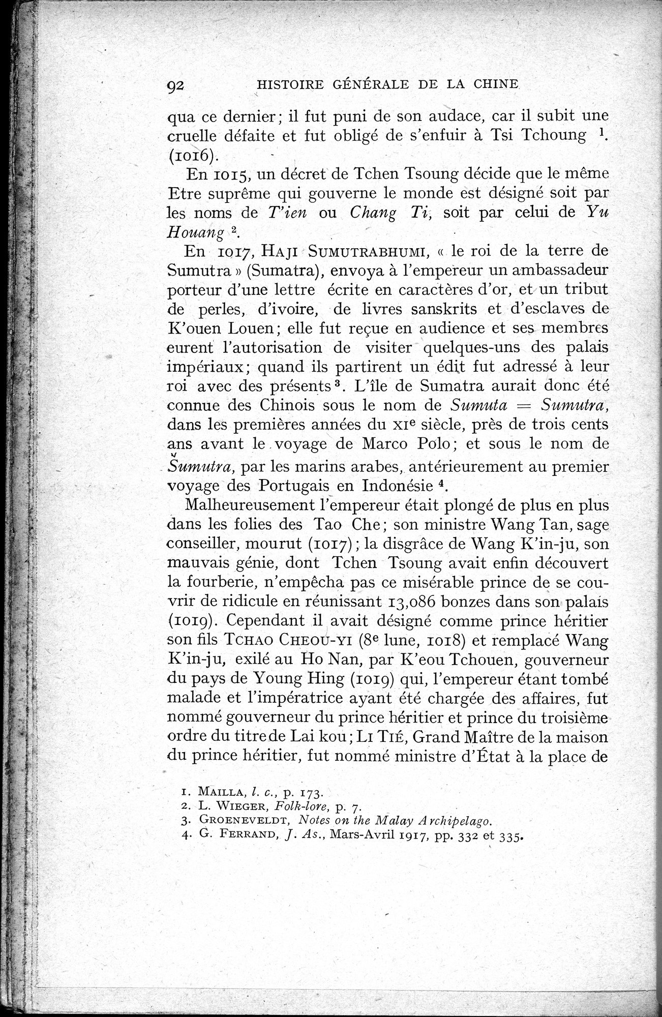 Histoire Générale de la Chine : vol.2 / 94 ページ（白黒高解像度画像）