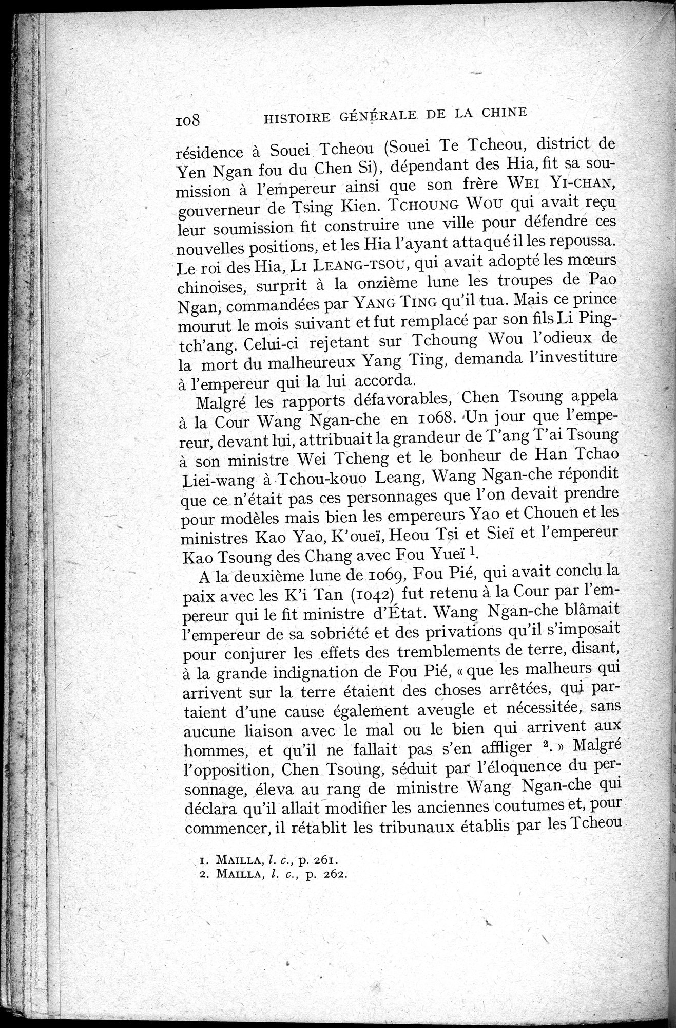Histoire Générale de la Chine : vol.2 / 110 ページ（白黒高解像度画像）