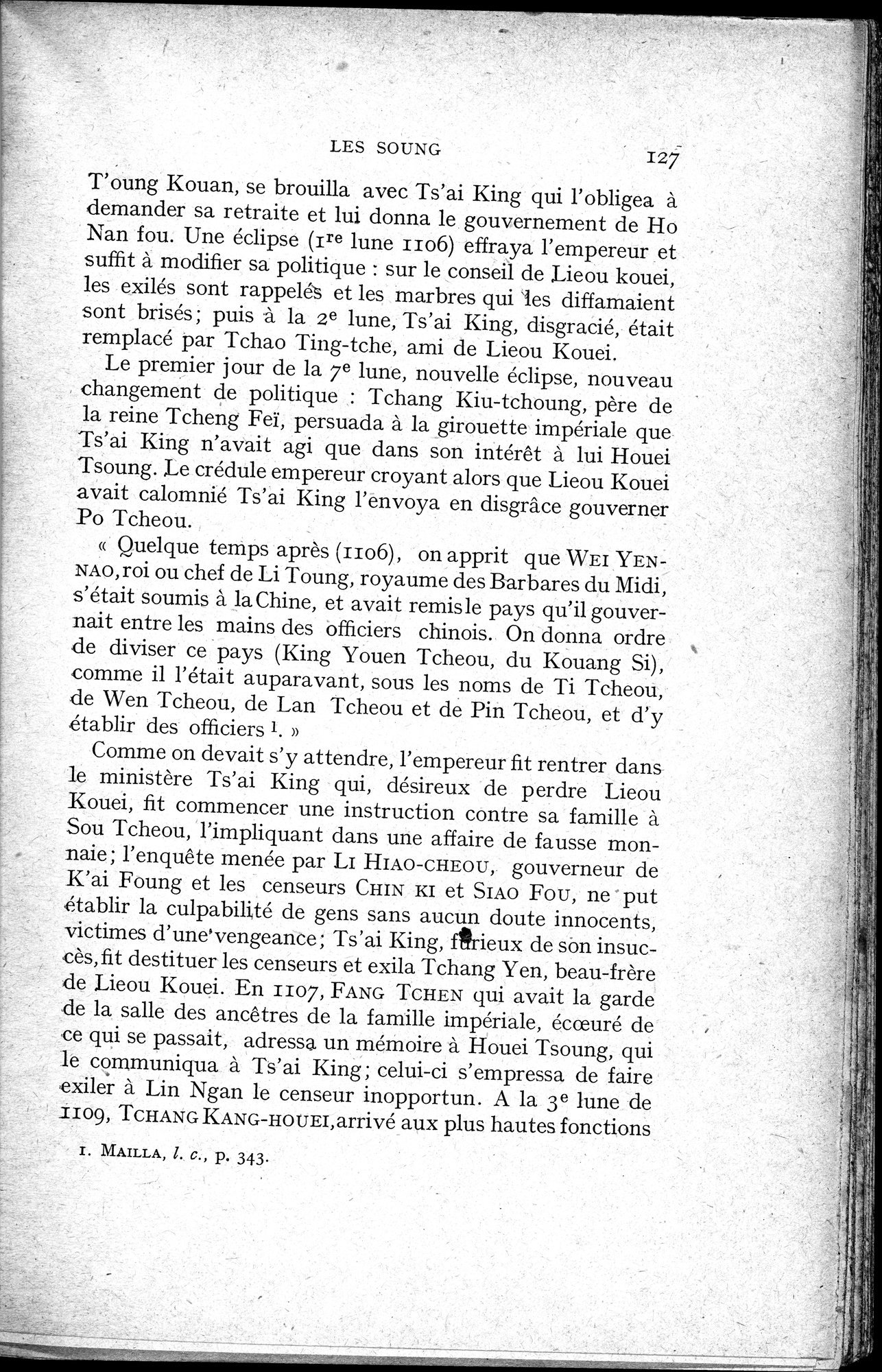Histoire Générale de la Chine : vol.2 / 129 ページ（白黒高解像度画像）