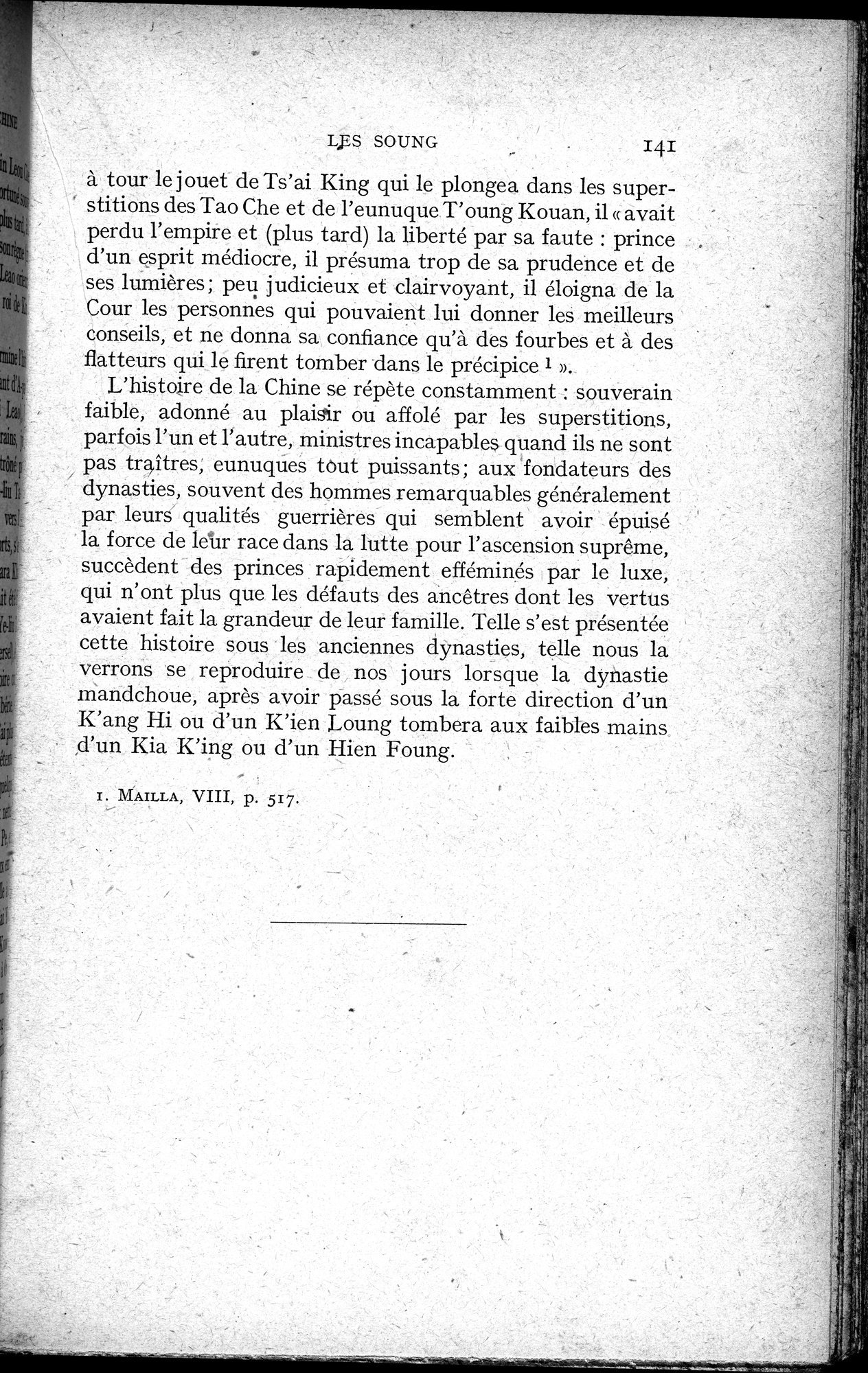 Histoire Générale de la Chine : vol.2 / 143 ページ（白黒高解像度画像）