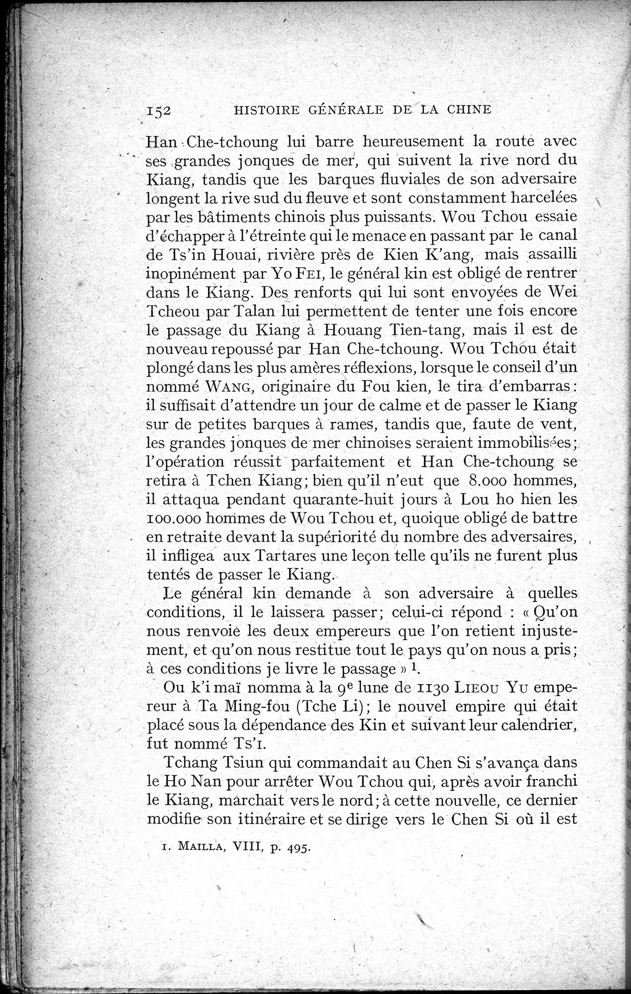 Histoire Générale de la Chine : vol.2 / 154 ページ（白黒高解像度画像）