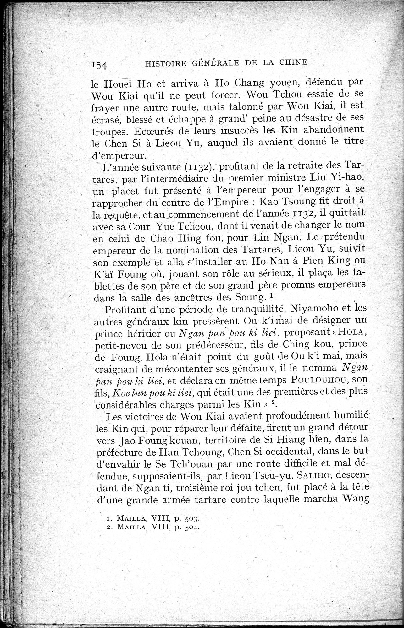 Histoire Générale de la Chine : vol.2 / 156 ページ（白黒高解像度画像）