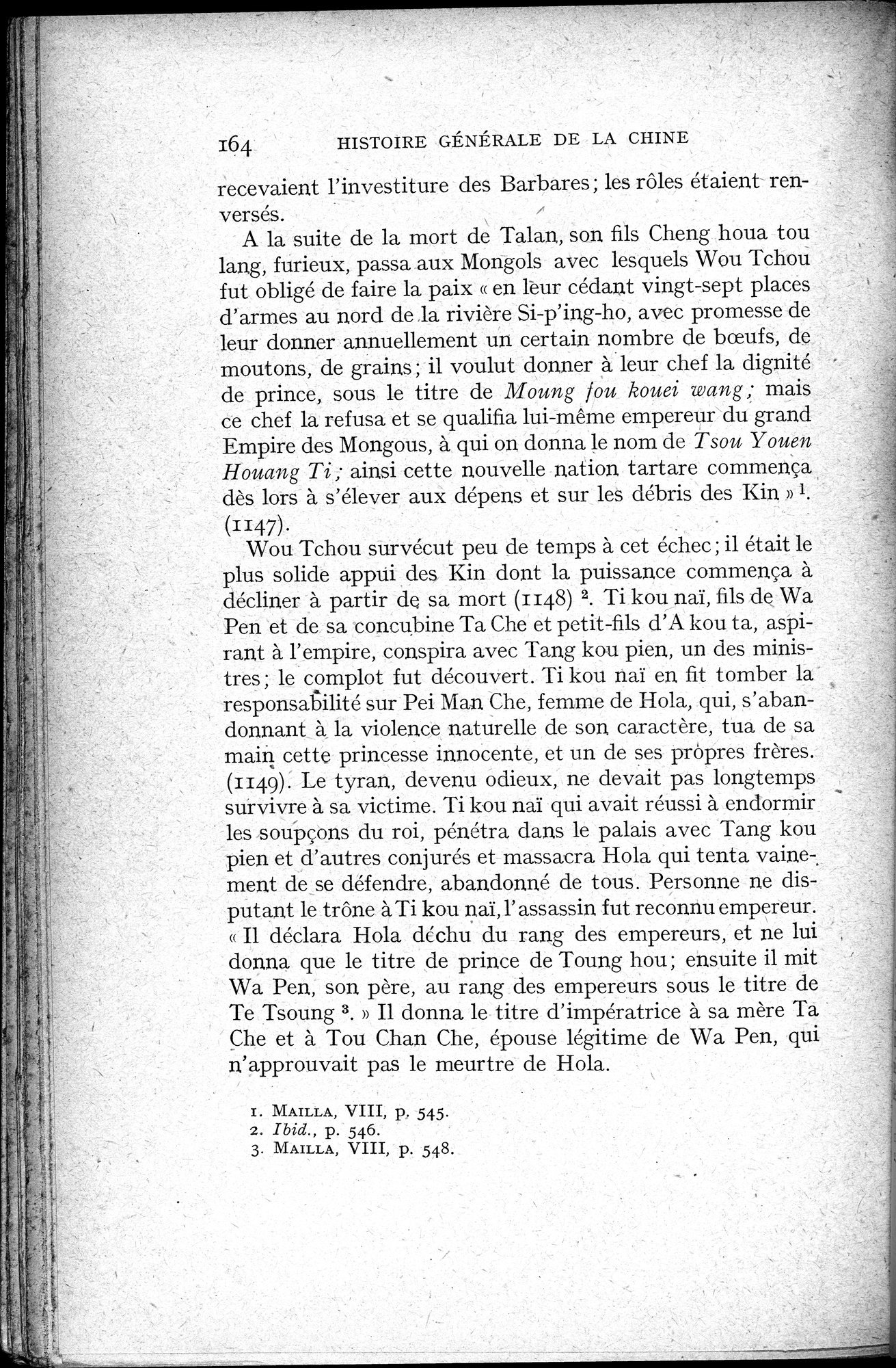 Histoire Générale de la Chine : vol.2 / 166 ページ（白黒高解像度画像）
