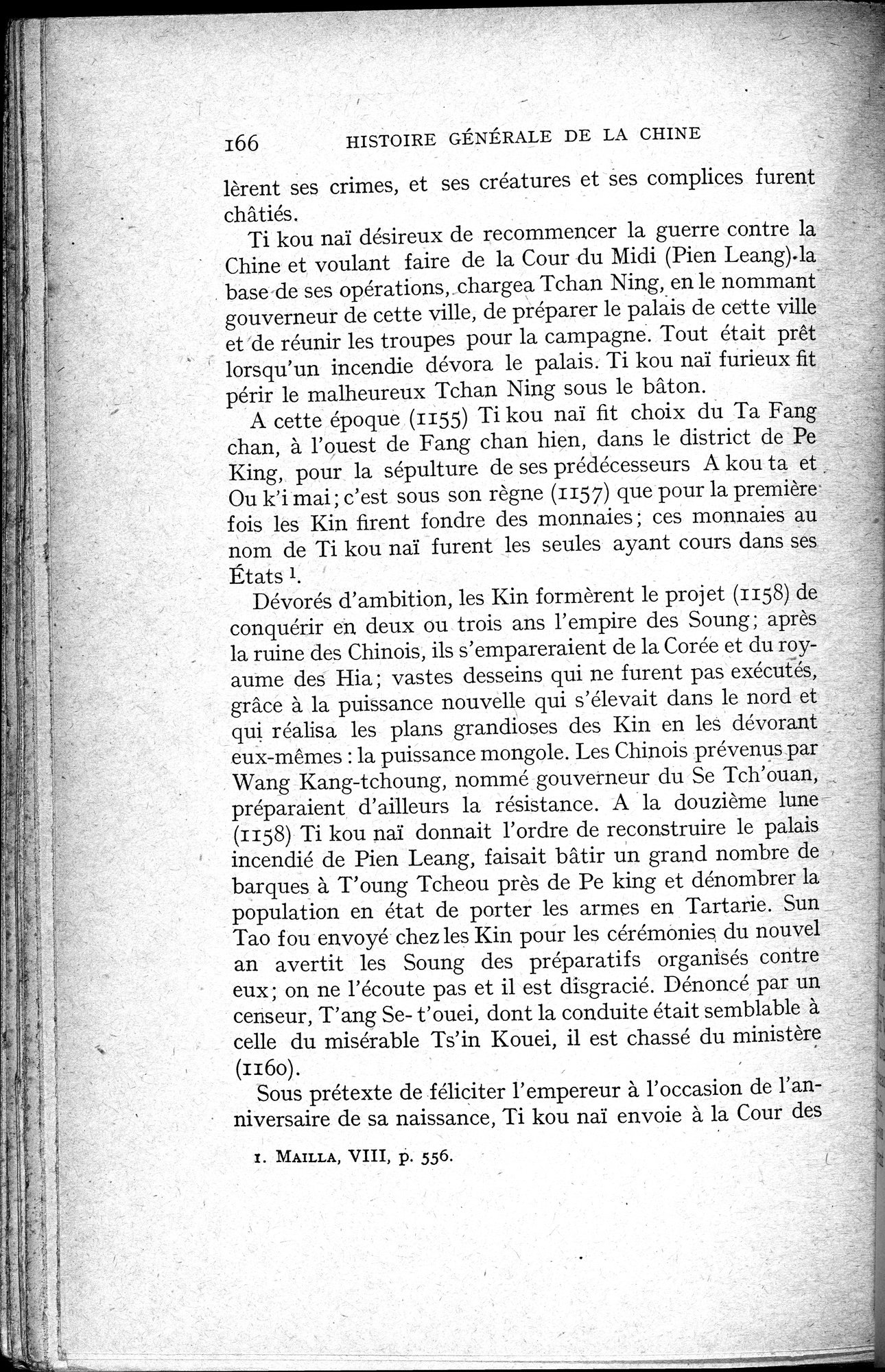 Histoire Générale de la Chine : vol.2 / 168 ページ（白黒高解像度画像）