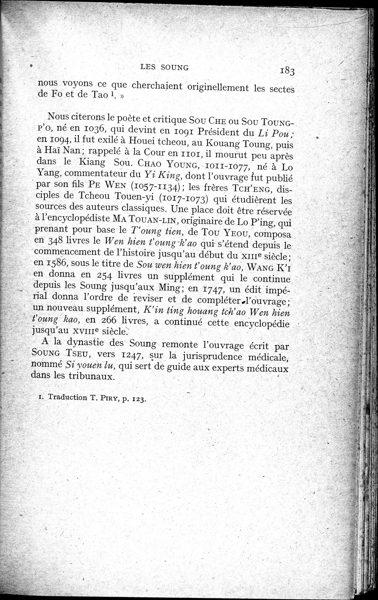 Histoire Générale de la Chine : vol.2 / 185 ページ（白黒高解像度画像）