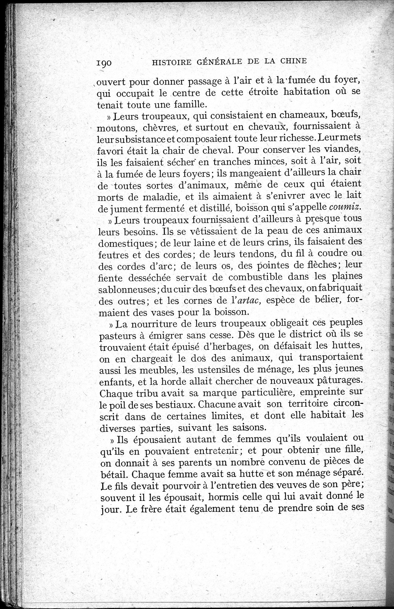 Histoire Générale de la Chine : vol.2 / 192 ページ（白黒高解像度画像）
