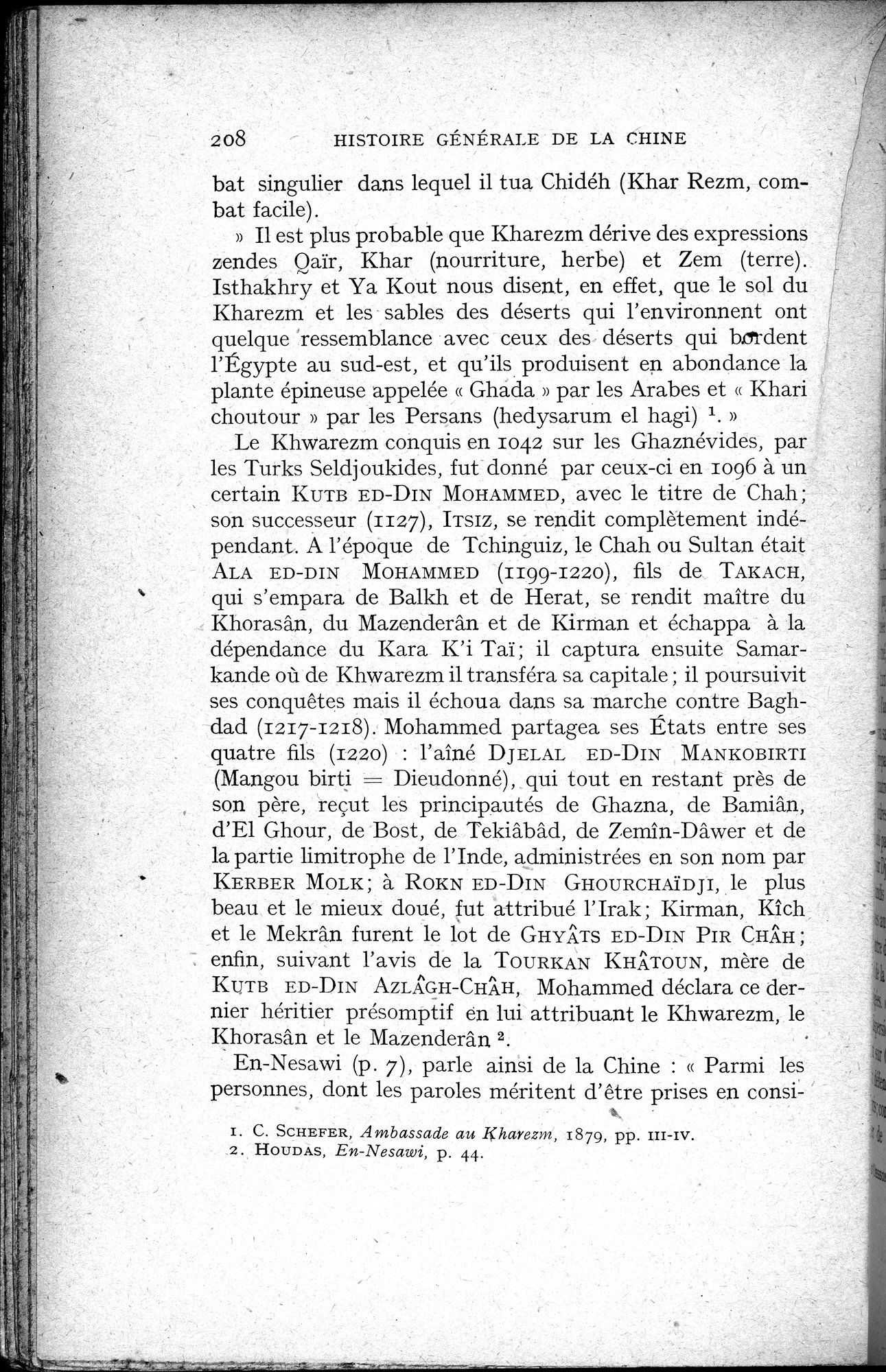 Histoire Générale de la Chine : vol.2 / 210 ページ（白黒高解像度画像）