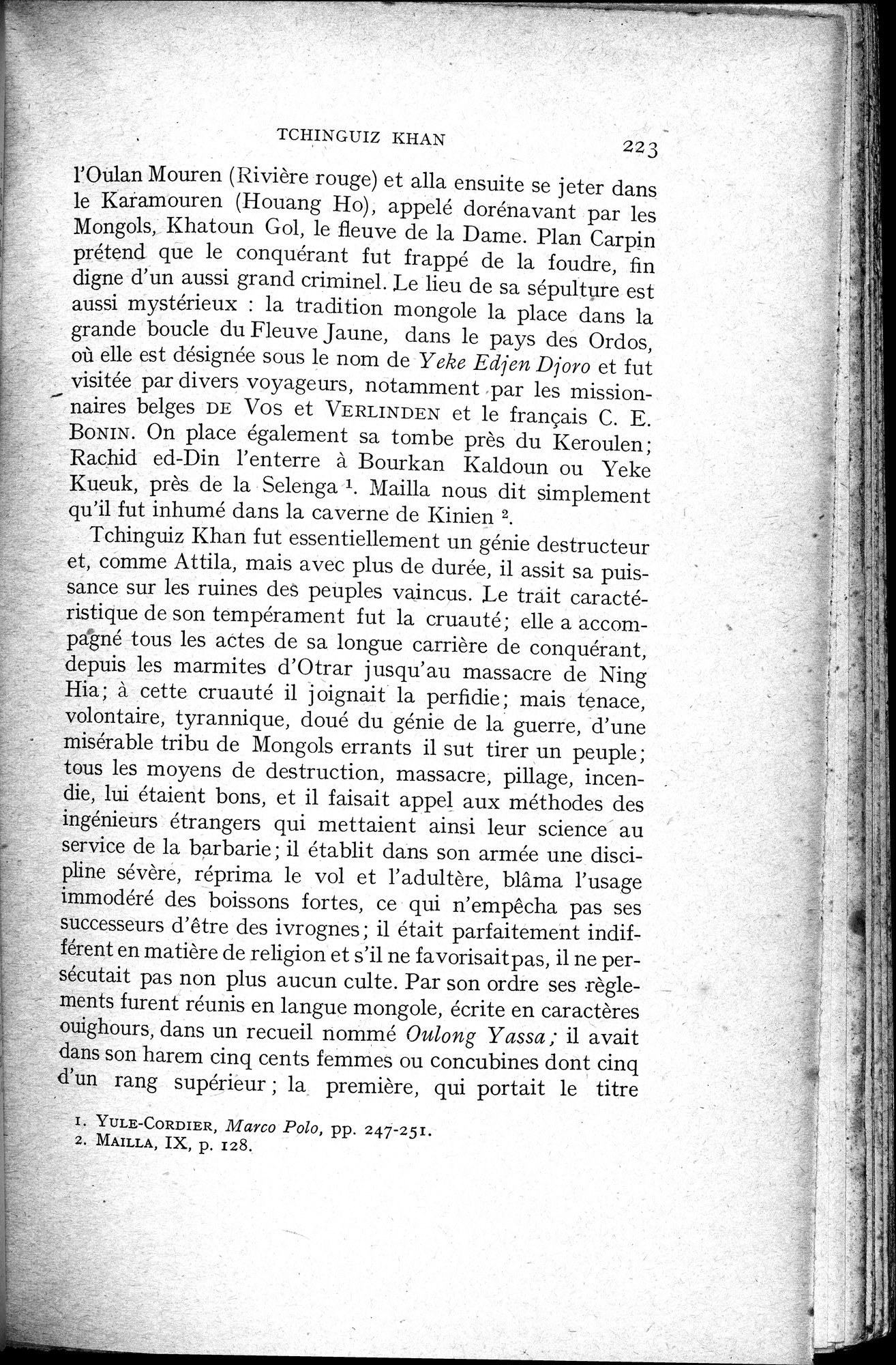 Histoire Générale de la Chine : vol.2 / 225 ページ（白黒高解像度画像）