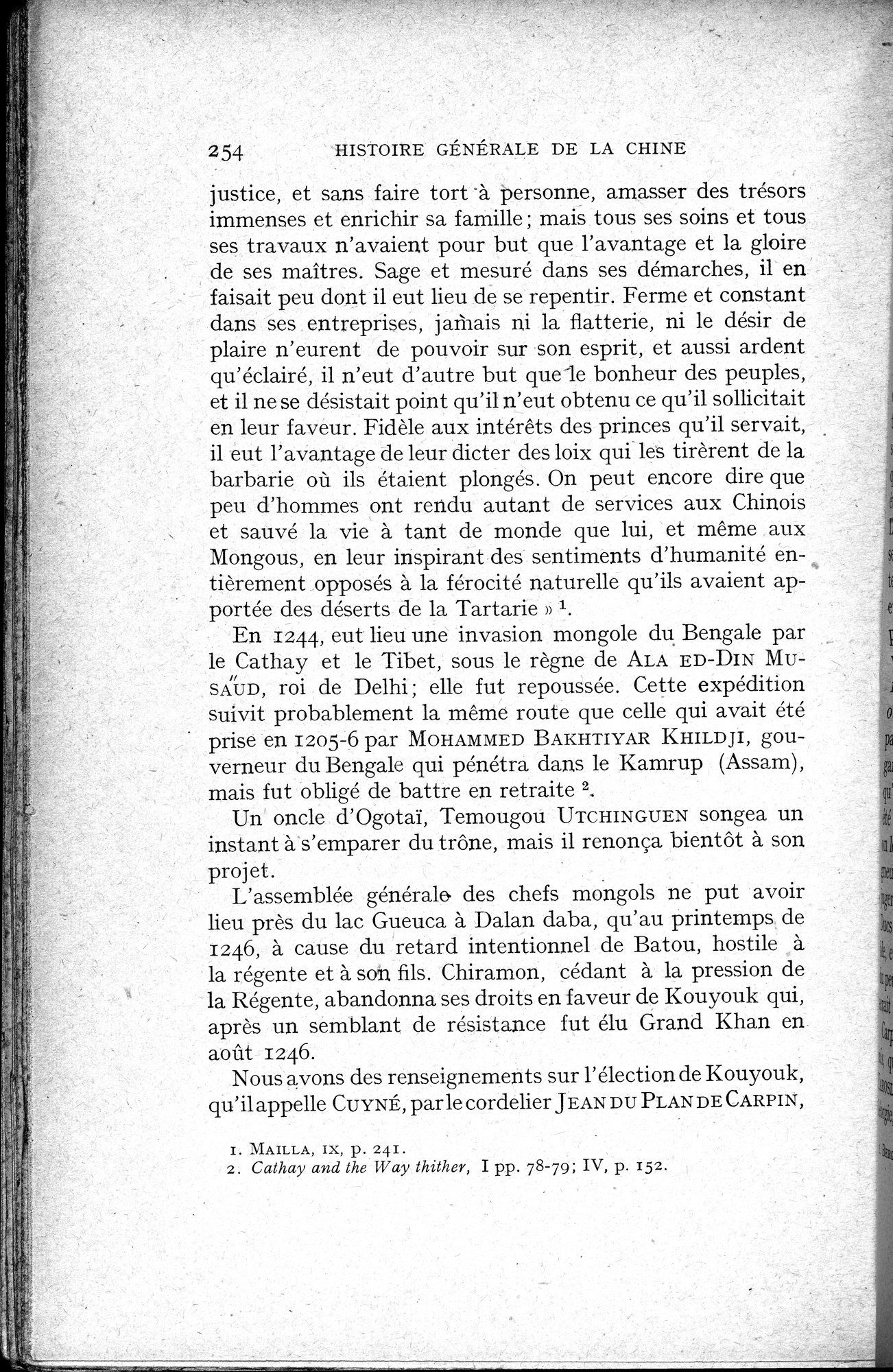 Histoire Générale de la Chine : vol.2 / Page 256 (Grayscale High Resolution Image)
