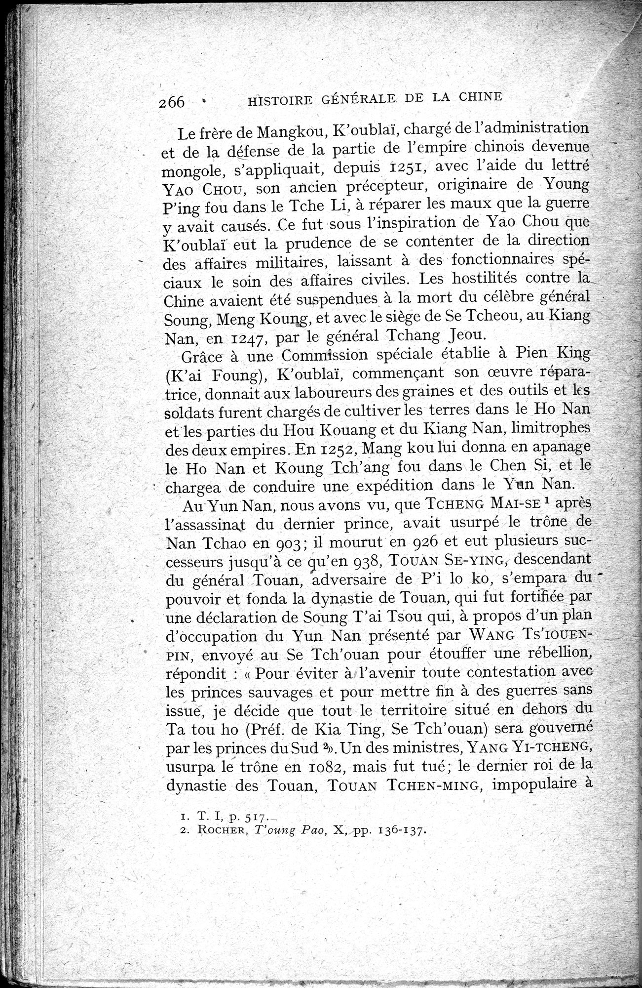 Histoire Générale de la Chine : vol.2 / 268 ページ（白黒高解像度画像）