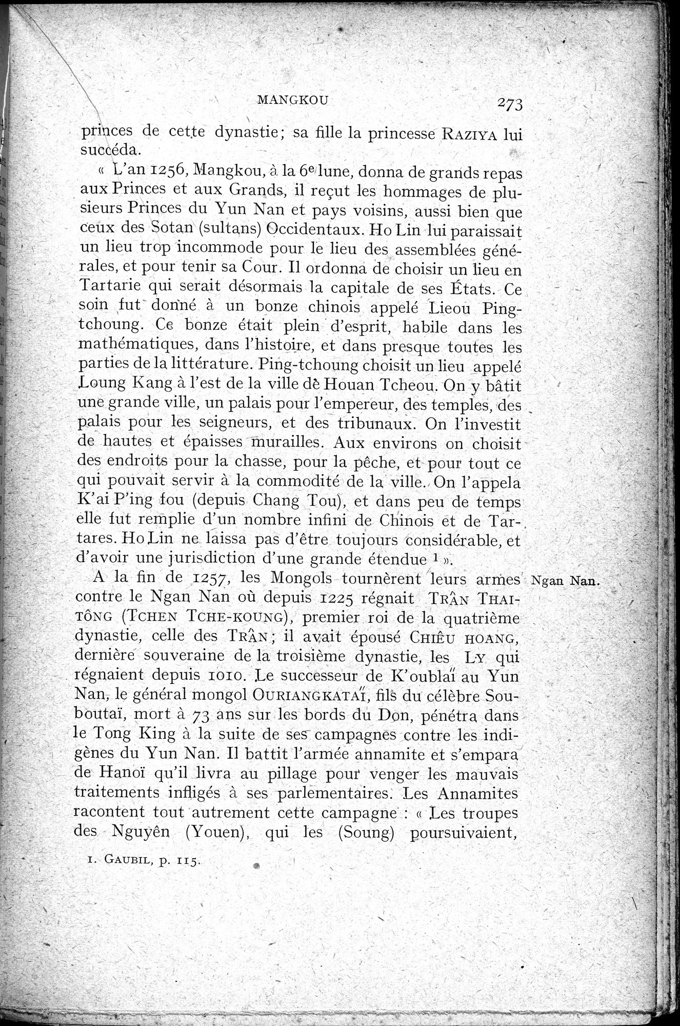 Histoire Générale de la Chine : vol.2 / 275 ページ（白黒高解像度画像）
