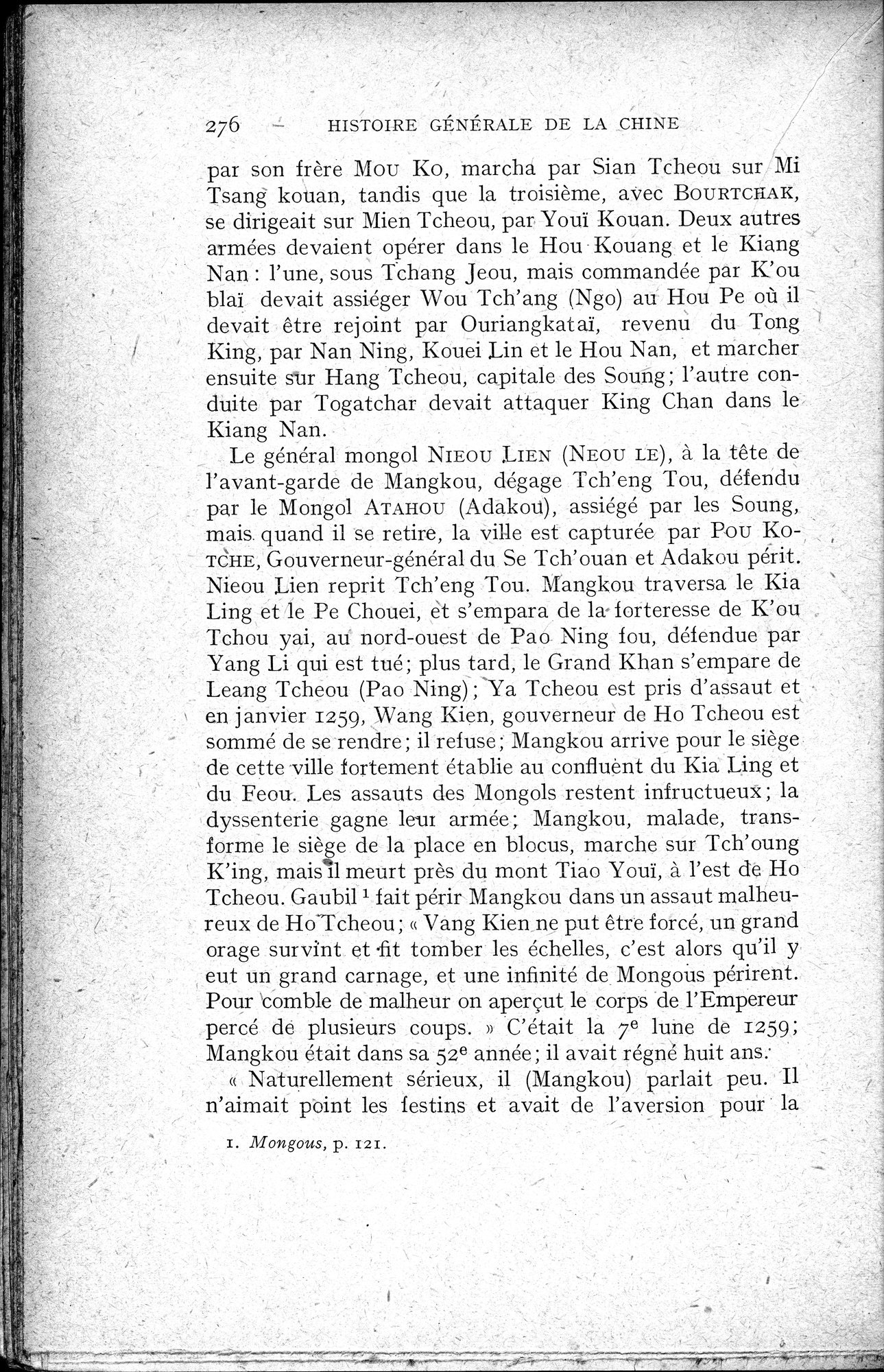 Histoire Générale de la Chine : vol.2 / 278 ページ（白黒高解像度画像）