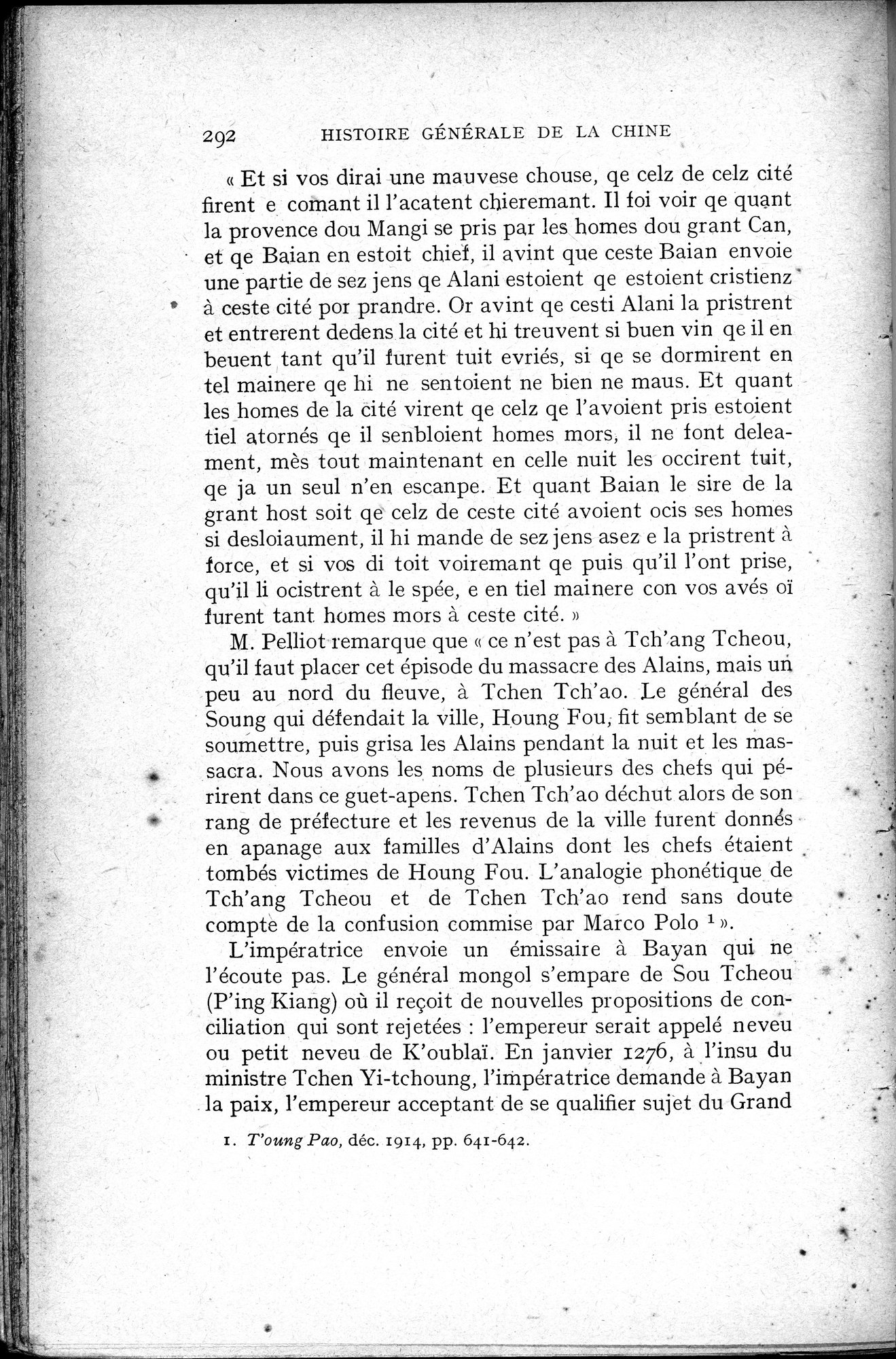 Histoire Générale de la Chine : vol.2 / 294 ページ（白黒高解像度画像）