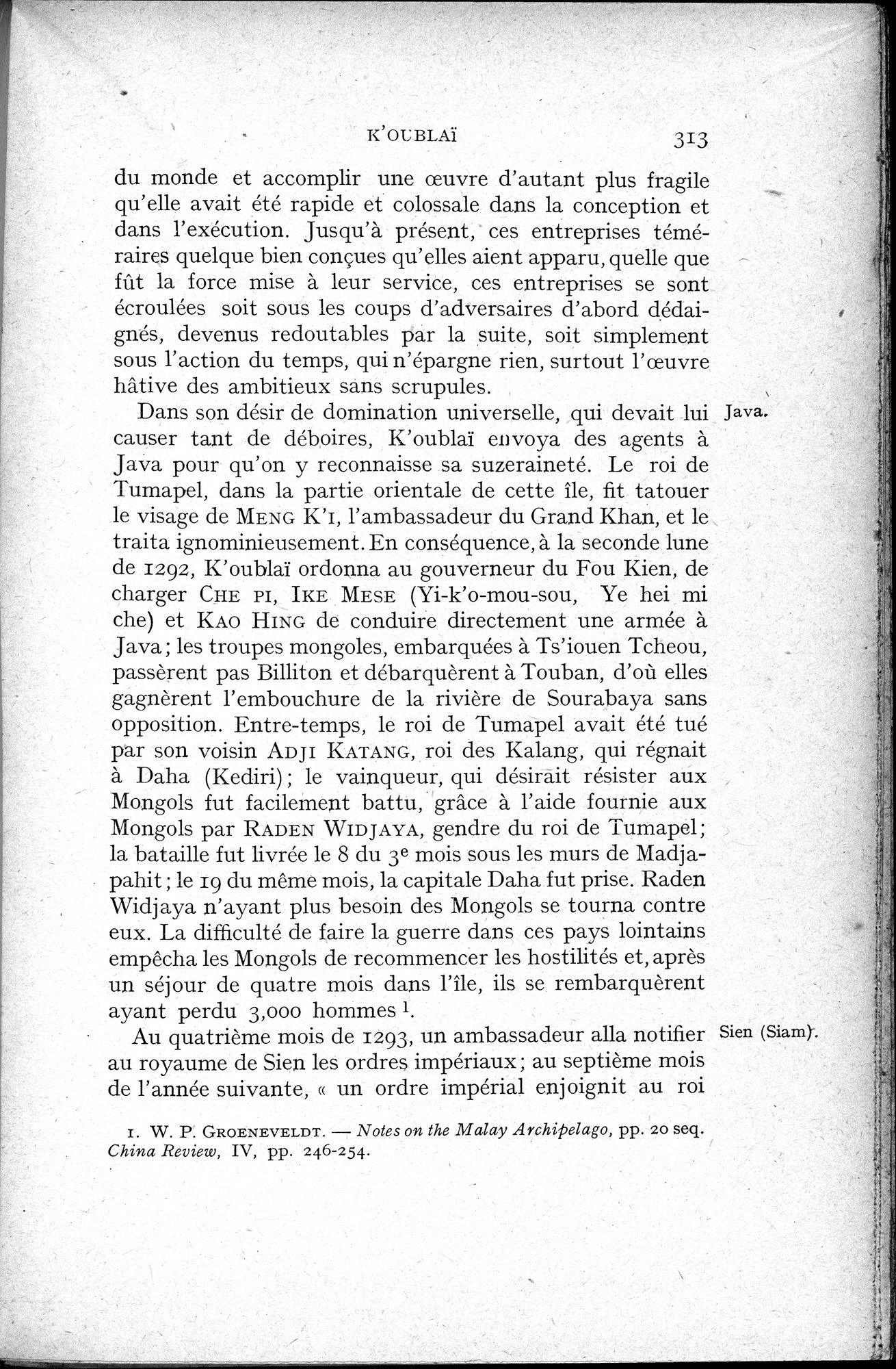 Histoire Générale de la Chine : vol.2 / 315 ページ（白黒高解像度画像）