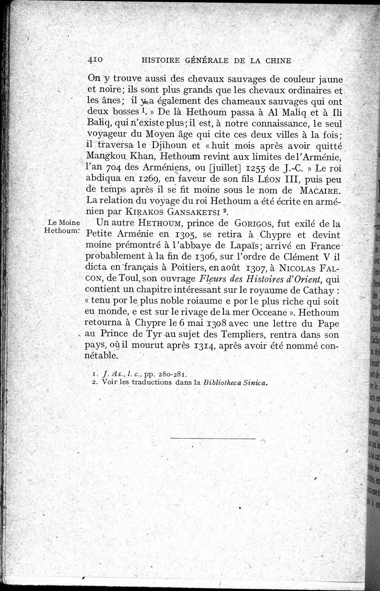 Histoire Générale de la Chine : vol.2 / 412 ページ（白黒高解像度画像）