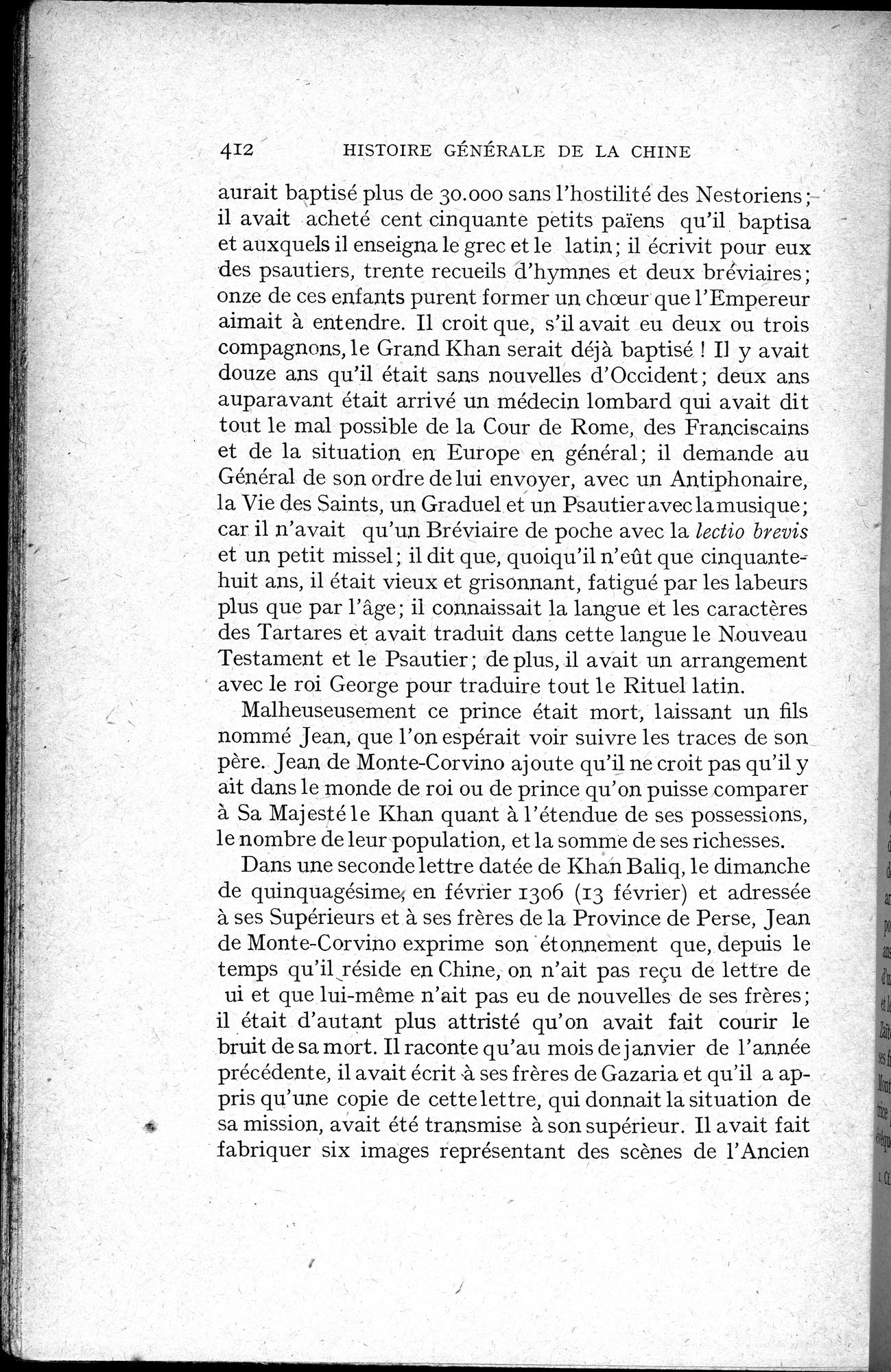 Histoire Générale de la Chine : vol.2 / 414 ページ（白黒高解像度画像）