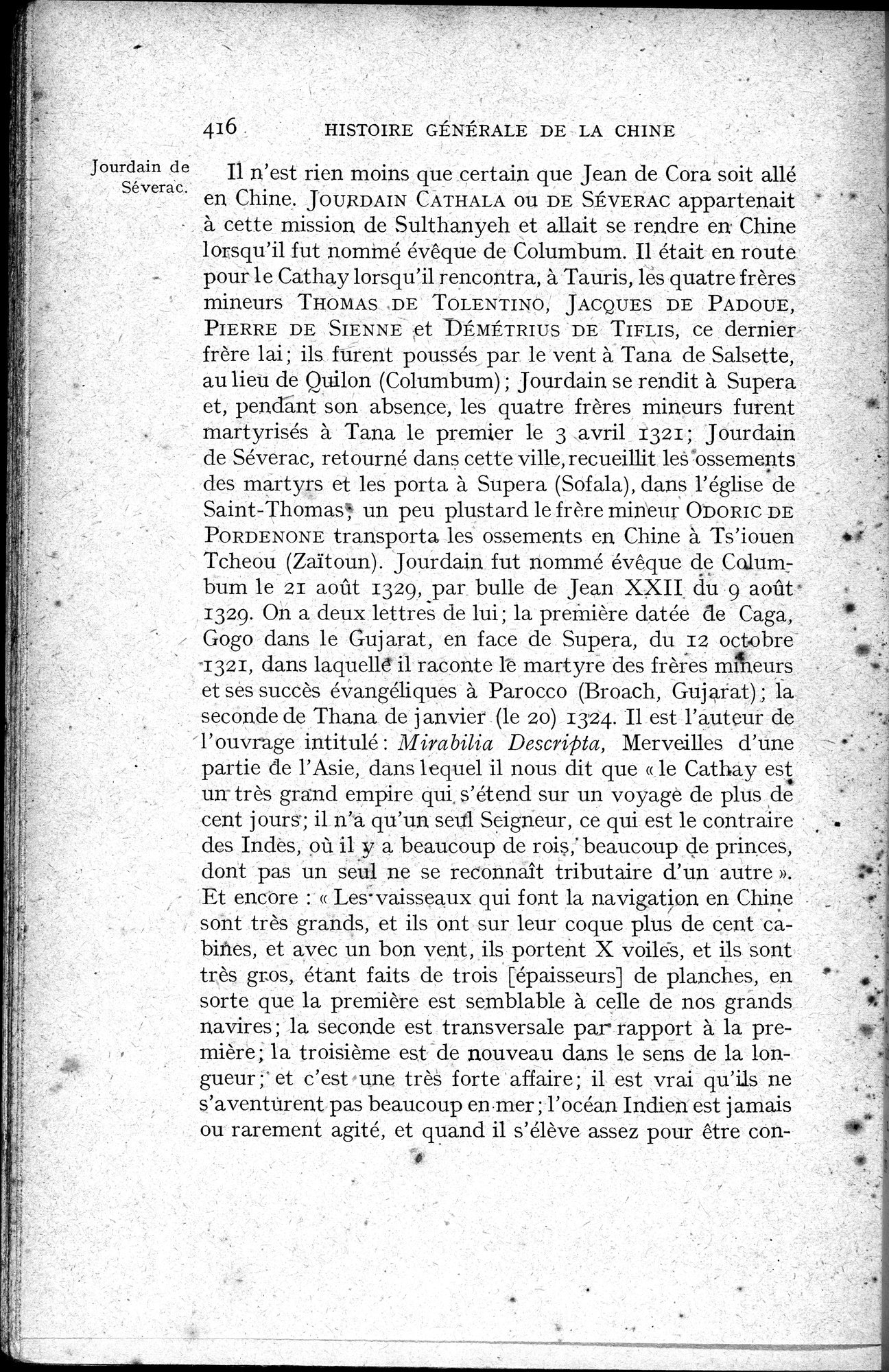 Histoire Générale de la Chine : vol.2 / 418 ページ（白黒高解像度画像）