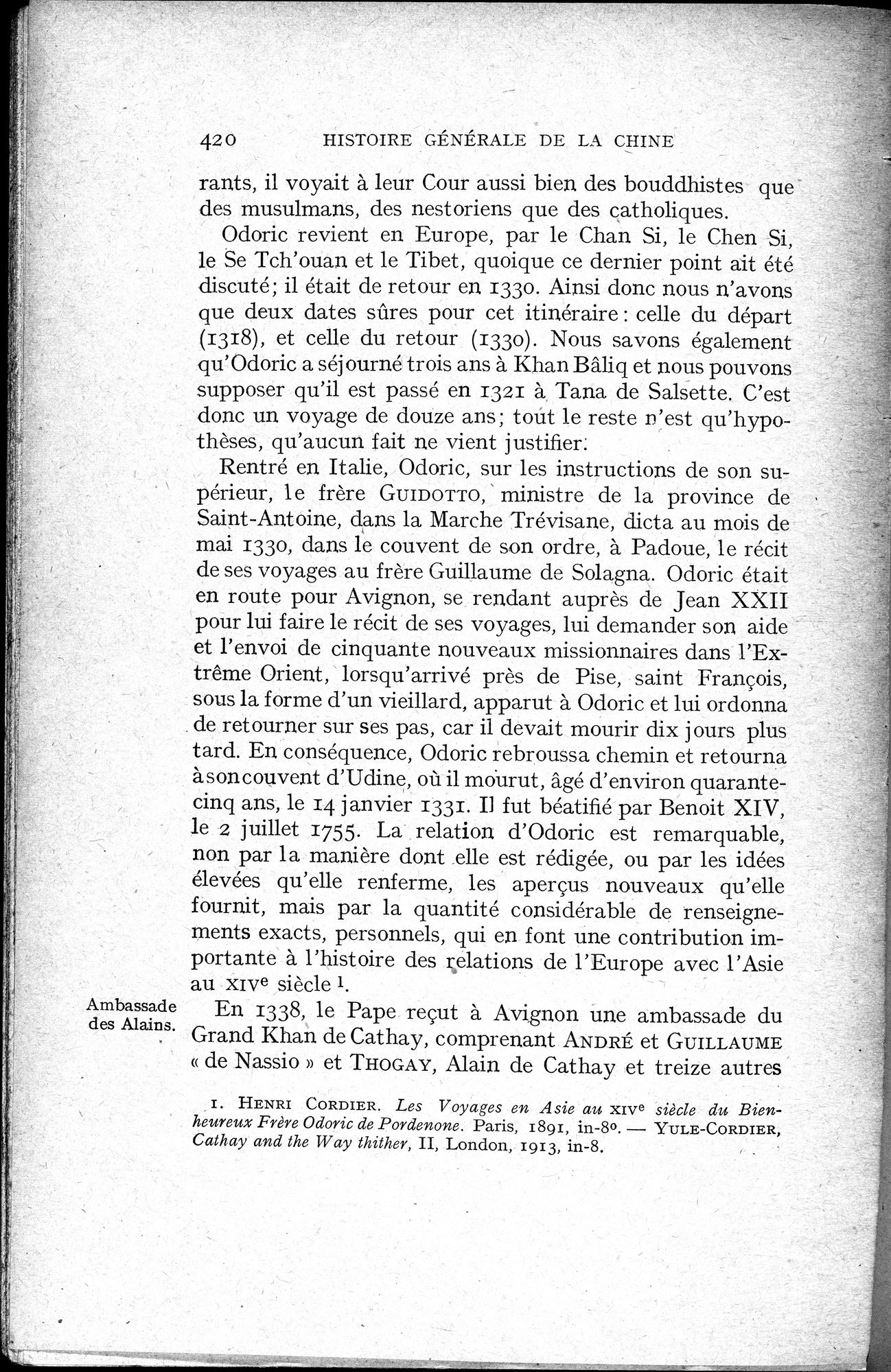 Histoire Générale de la Chine : vol.2 / 422 ページ（白黒高解像度画像）