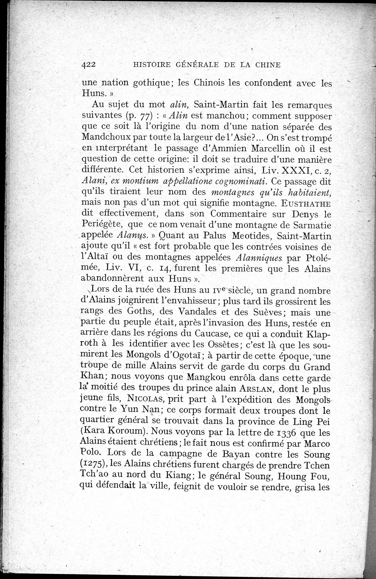 Histoire Générale de la Chine : vol.2 / 424 ページ（白黒高解像度画像）