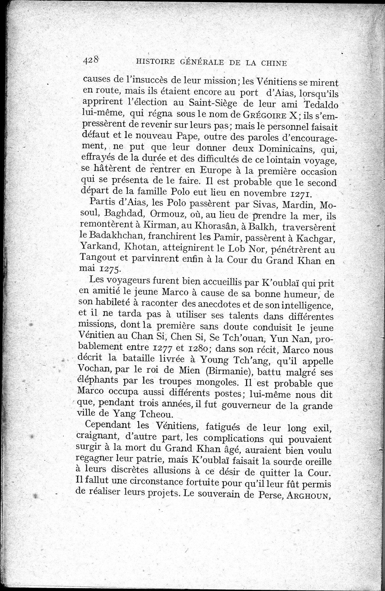 Histoire Générale de la Chine : vol.2 / 430 ページ（白黒高解像度画像）