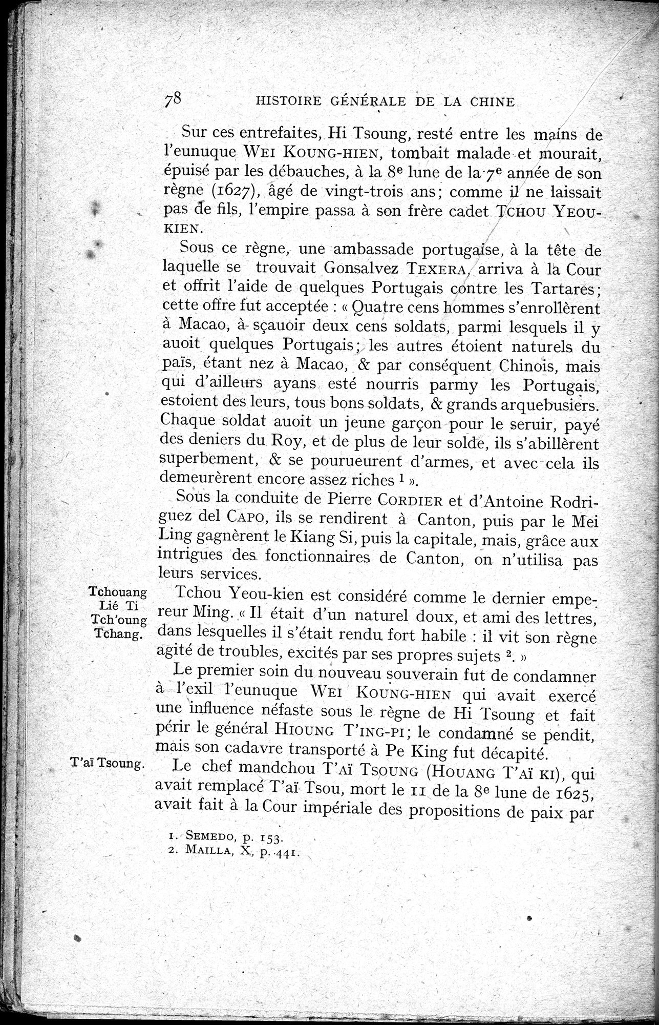 Histoire Générale de la Chine : vol.3 / 80 ページ（白黒高解像度画像）