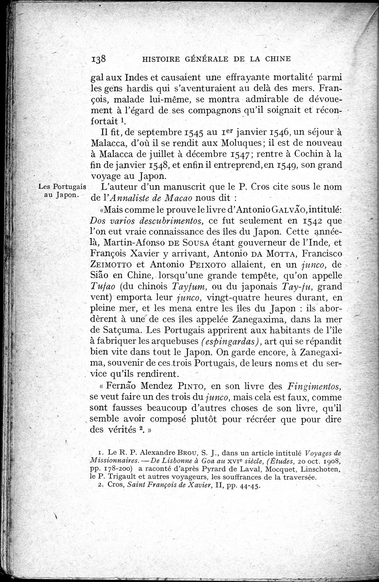 Histoire Générale de la Chine : vol.3 / 140 ページ（白黒高解像度画像）