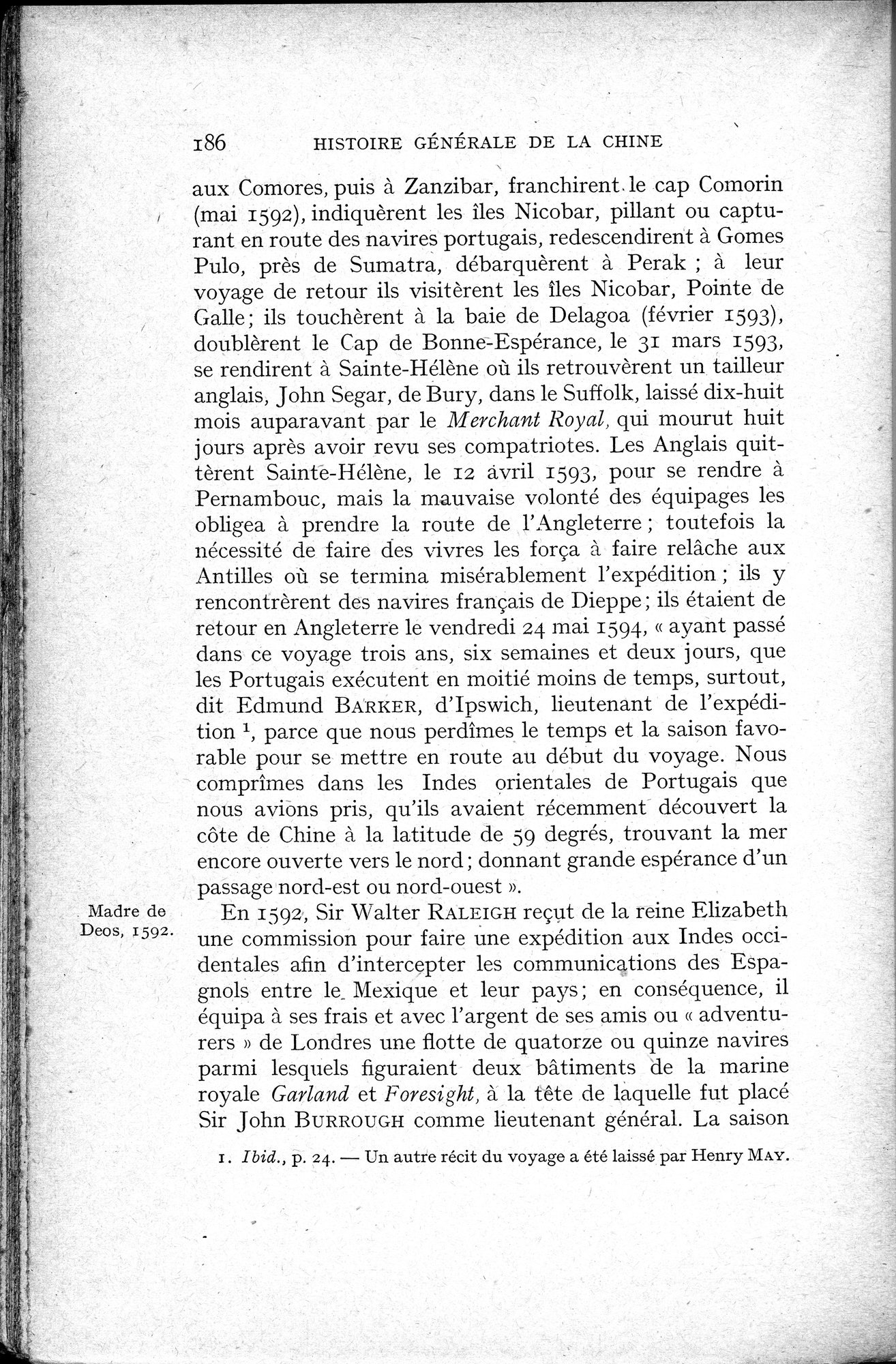 Histoire Générale de la Chine : vol.3 / 188 ページ（白黒高解像度画像）