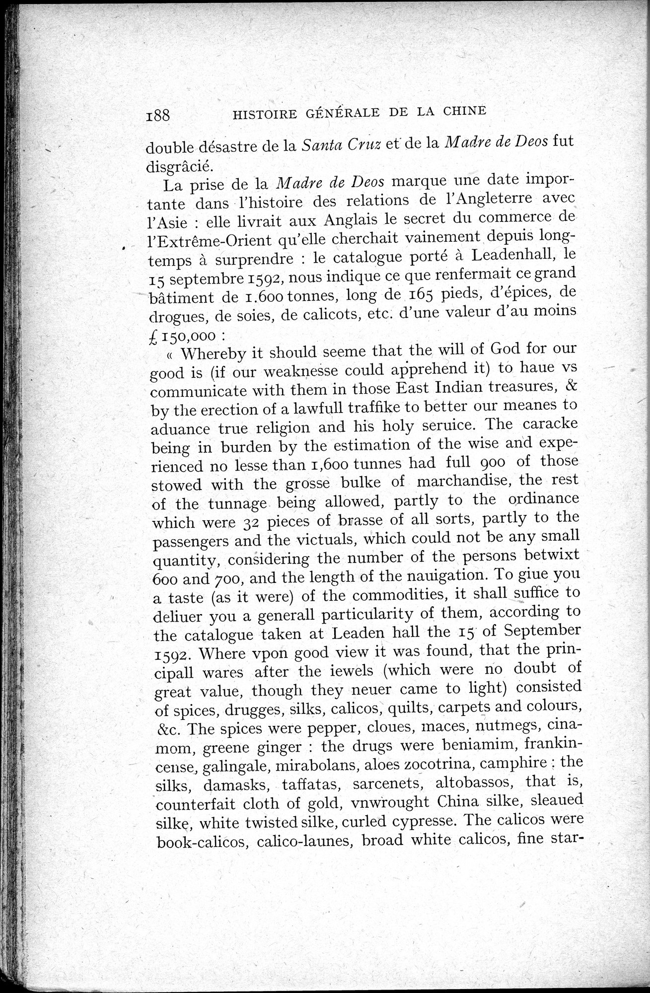 Histoire Générale de la Chine : vol.3 / 190 ページ（白黒高解像度画像）