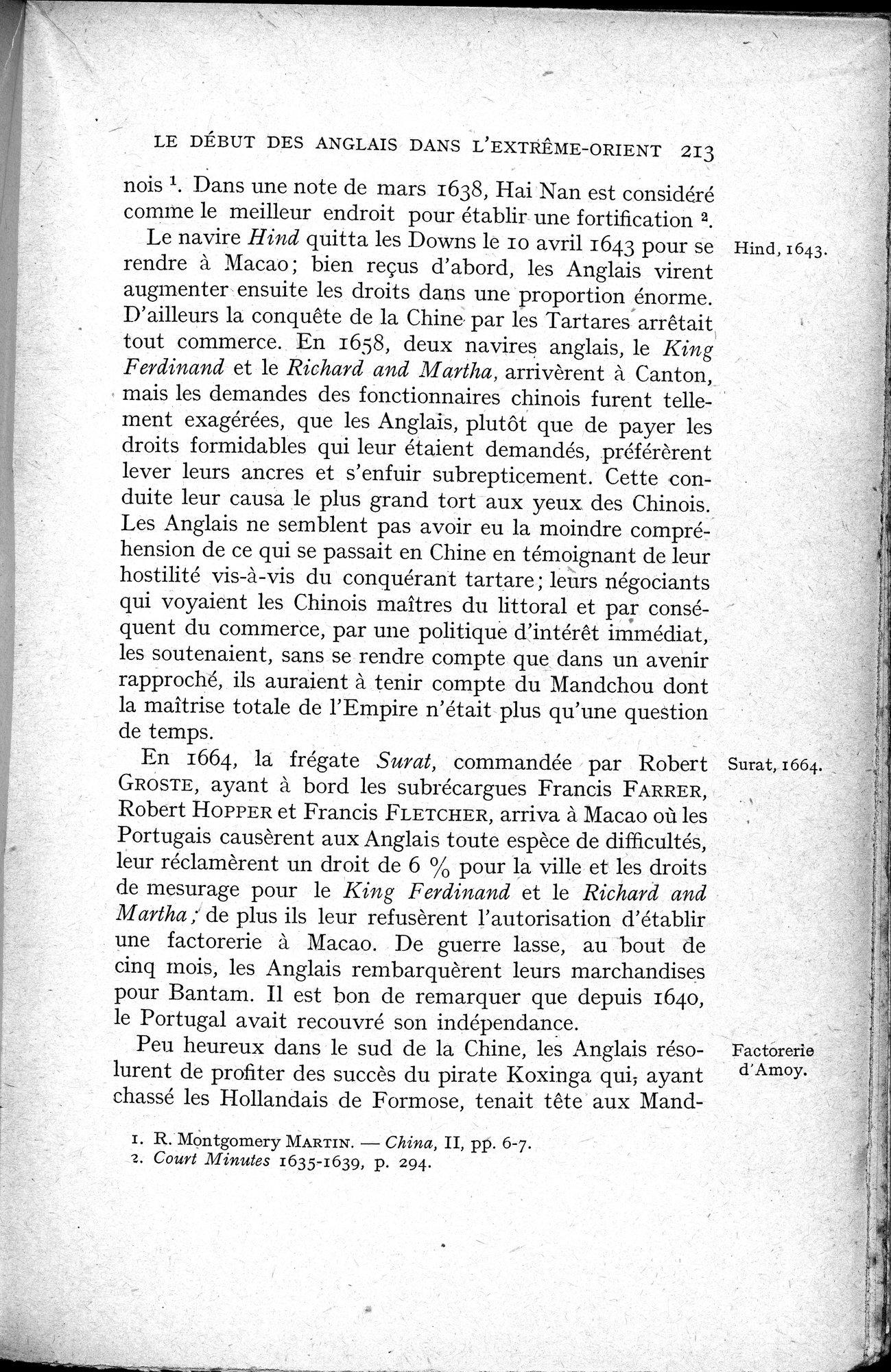 Histoire Générale de la Chine : vol.3 / 215 ページ（白黒高解像度画像）