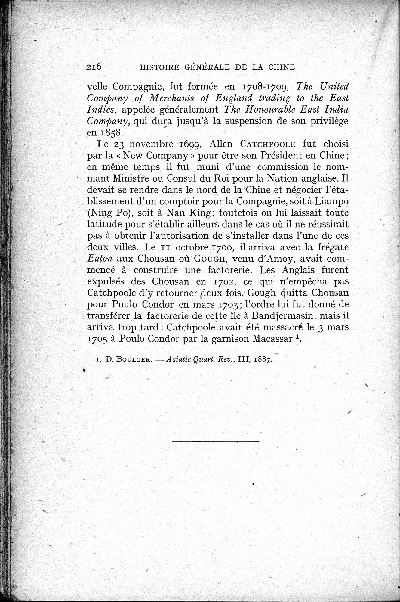 Histoire Générale de la Chine : vol.3 / 218 ページ（白黒高解像度画像）