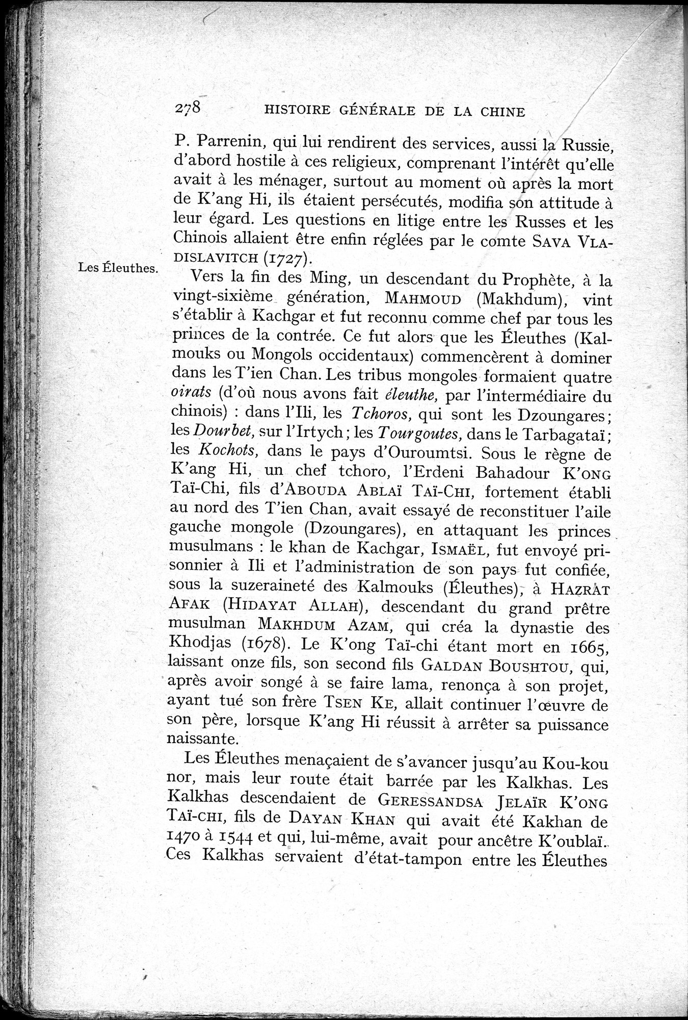 Histoire Générale de la Chine : vol.3 / 280 ページ（白黒高解像度画像）