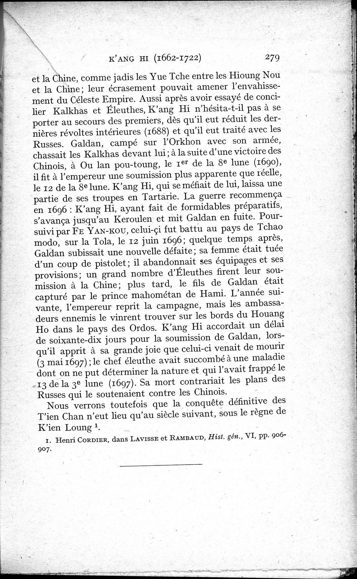 Histoire Générale de la Chine : vol.3 / 281 ページ（白黒高解像度画像）
