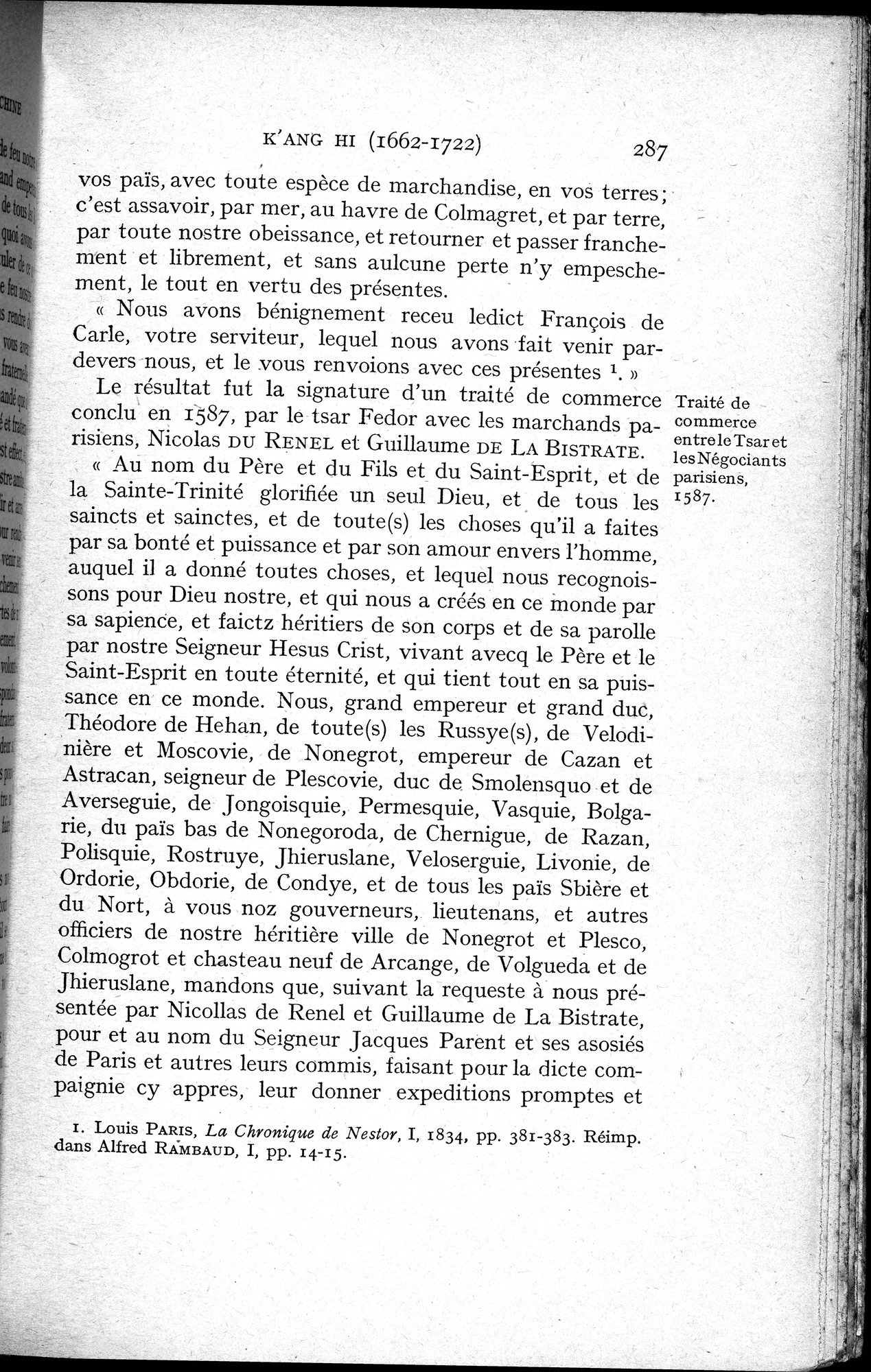 Histoire Générale de la Chine : vol.3 / 289 ページ（白黒高解像度画像）