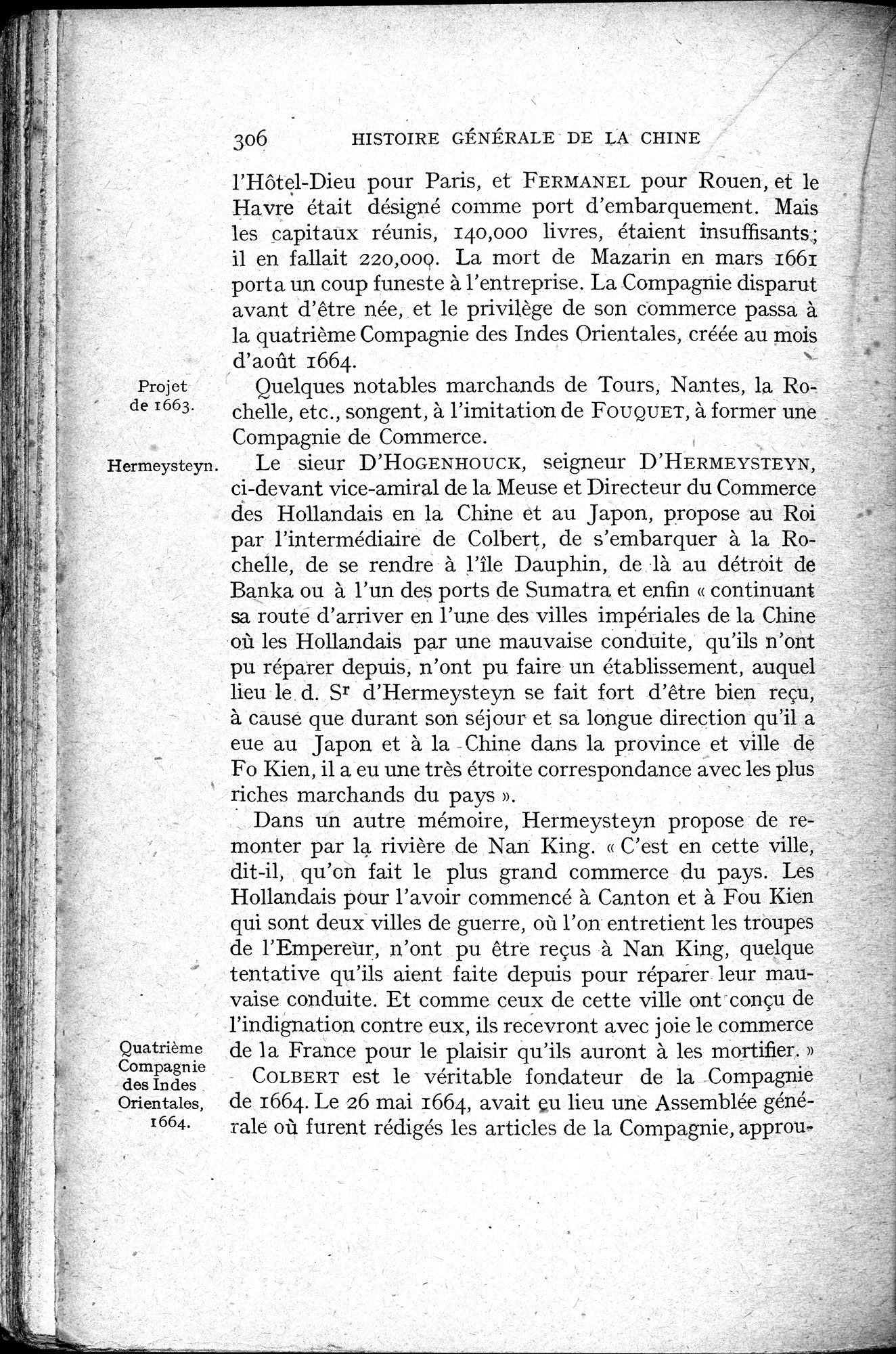 Histoire Générale de la Chine : vol.3 / 308 ページ（白黒高解像度画像）