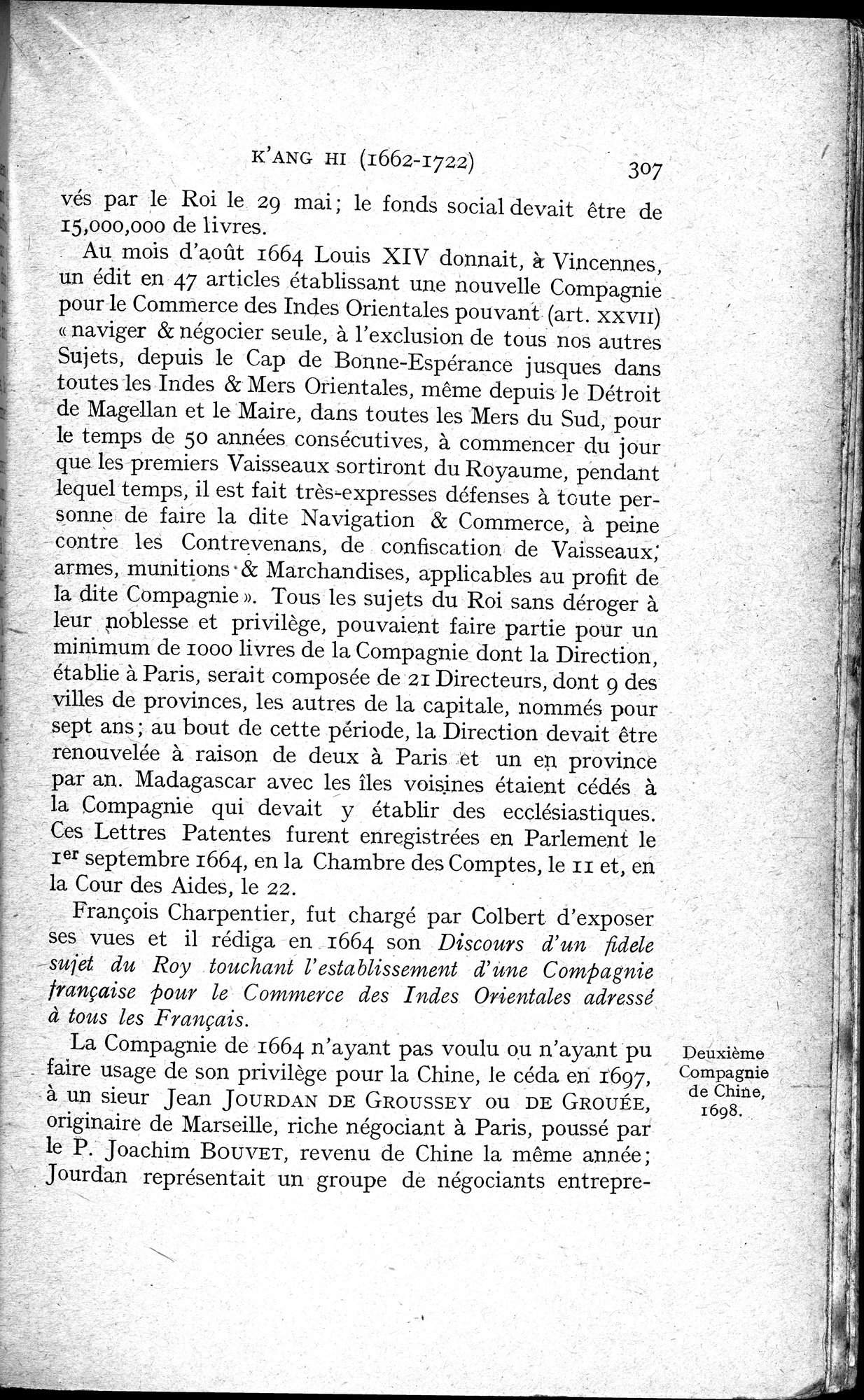 Histoire Générale de la Chine : vol.3 / 309 ページ（白黒高解像度画像）