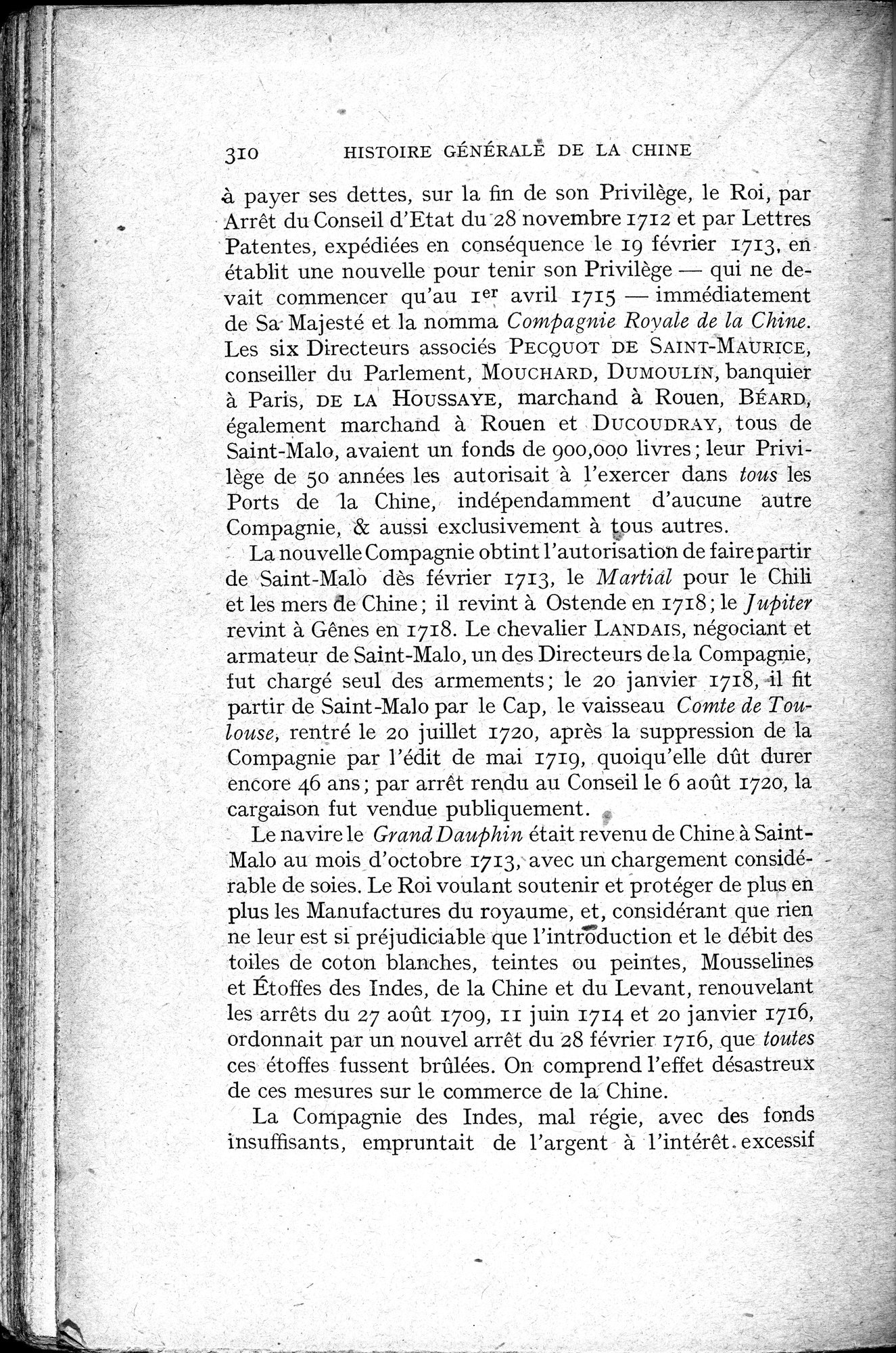 Histoire Générale de la Chine : vol.3 / 312 ページ（白黒高解像度画像）