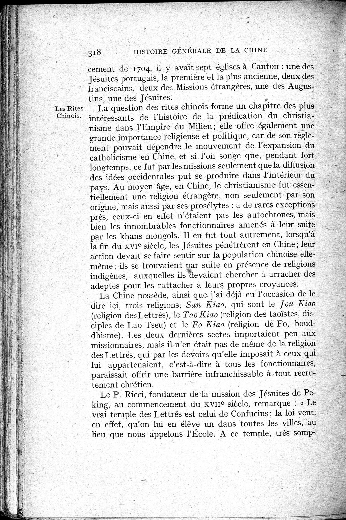 Histoire Générale de la Chine : vol.3 / 320 ページ（白黒高解像度画像）