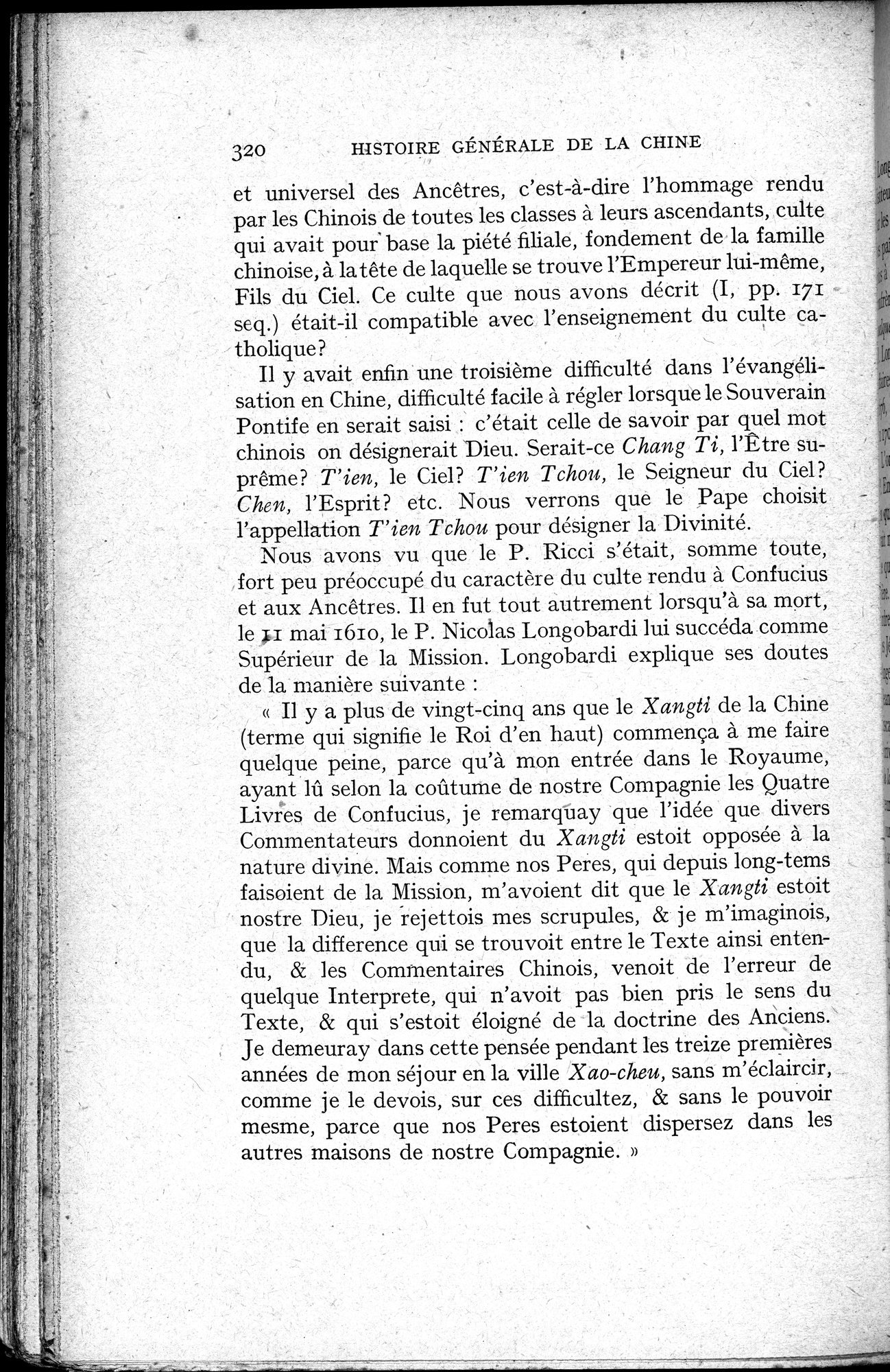 Histoire Générale de la Chine : vol.3 / 322 ページ（白黒高解像度画像）